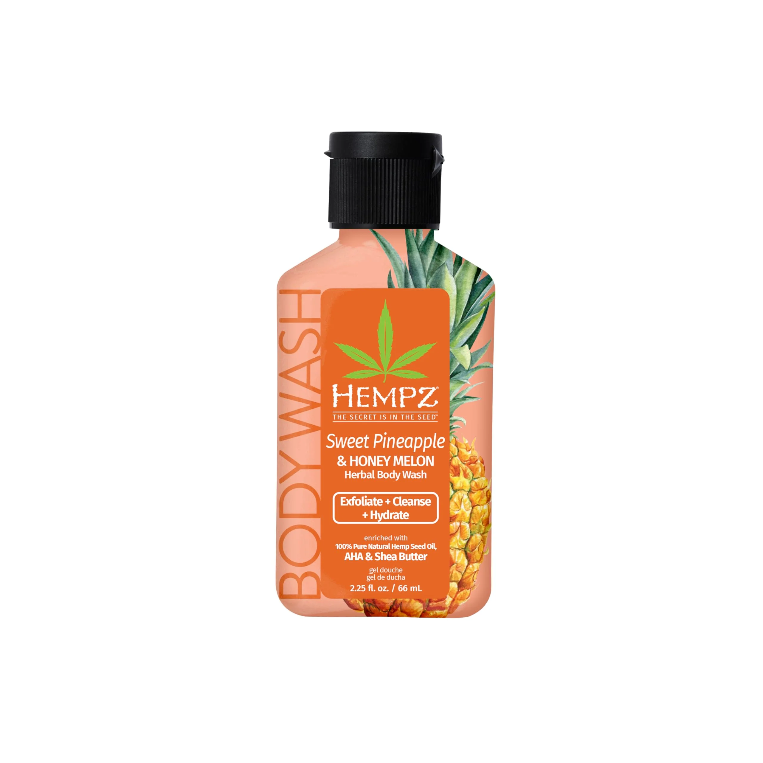 Contemporary Hempz NEW Mini Body Wash Sweet Pineapple Honey Melon Travel Size Shower Gel 2.25 oz. Top-Quality