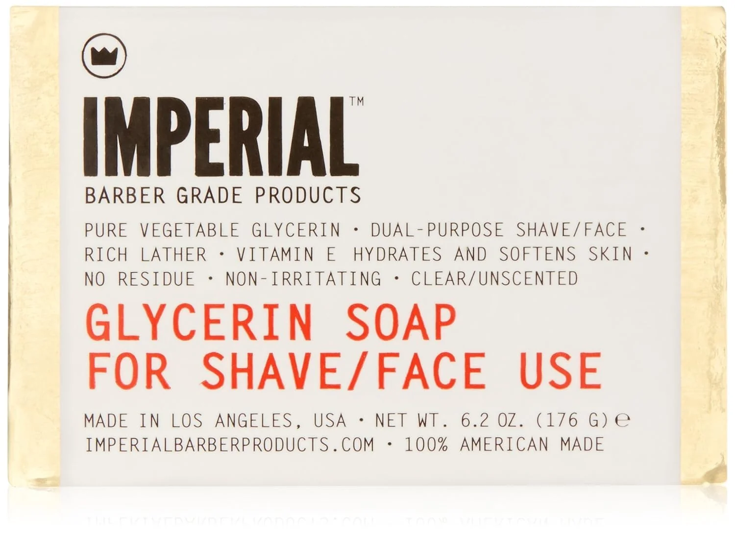 Premium Imperial Barber Glycerin Soap for Shave Face Use 6.2 oz. Authentic