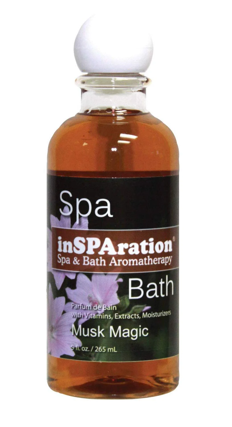 Official inSPAration Spa and Bath Aromatherapy 120X Spa Liquid 9-Ounce Musk Brown Prestigious