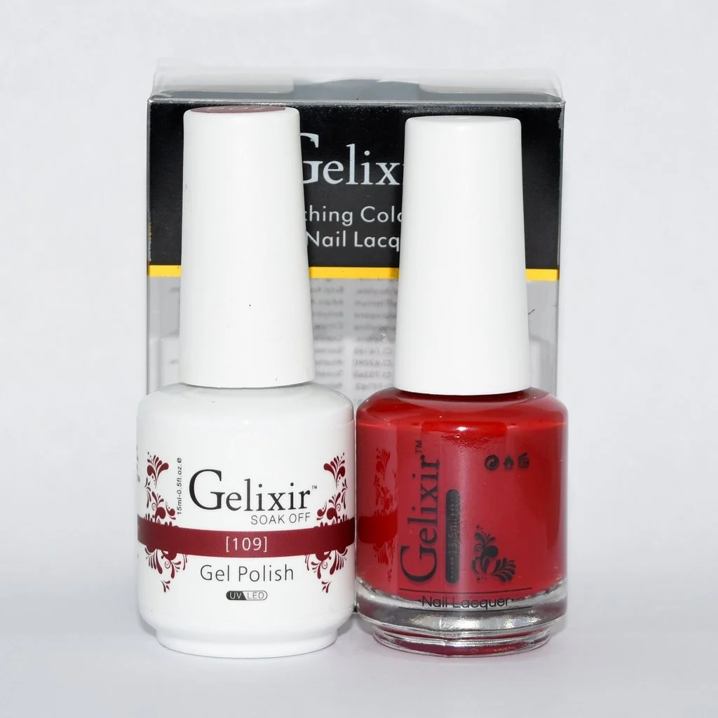 Elite Gelixir Duo Matching Gel and Nail Polish Made in USA. 109 Genuine