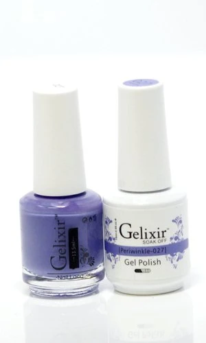 Luxury Gelixir matching color nail lacquer Periwinkle -027 Enhanced