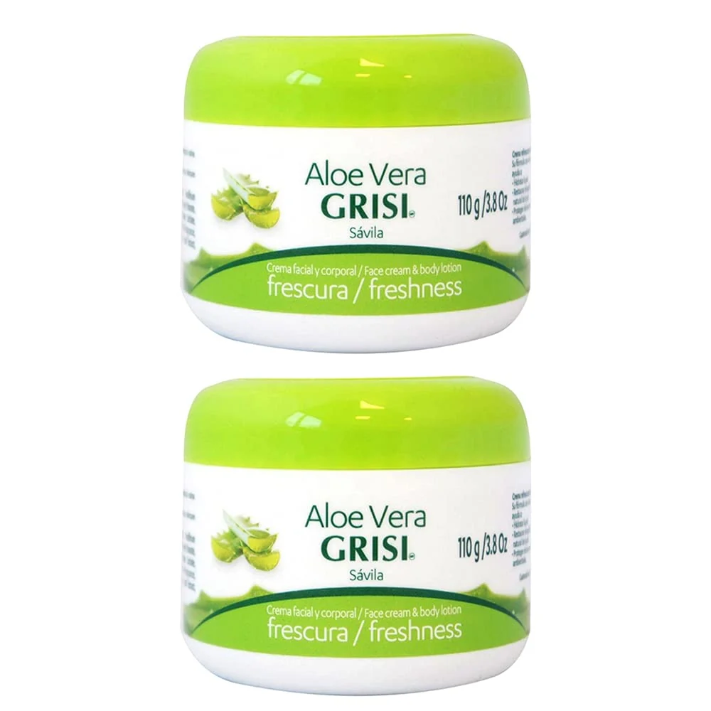 Convenient Grisi Aloe Vera Face Cream Body Lotion Freshness 3.8 oz Pack of 2 Excellent