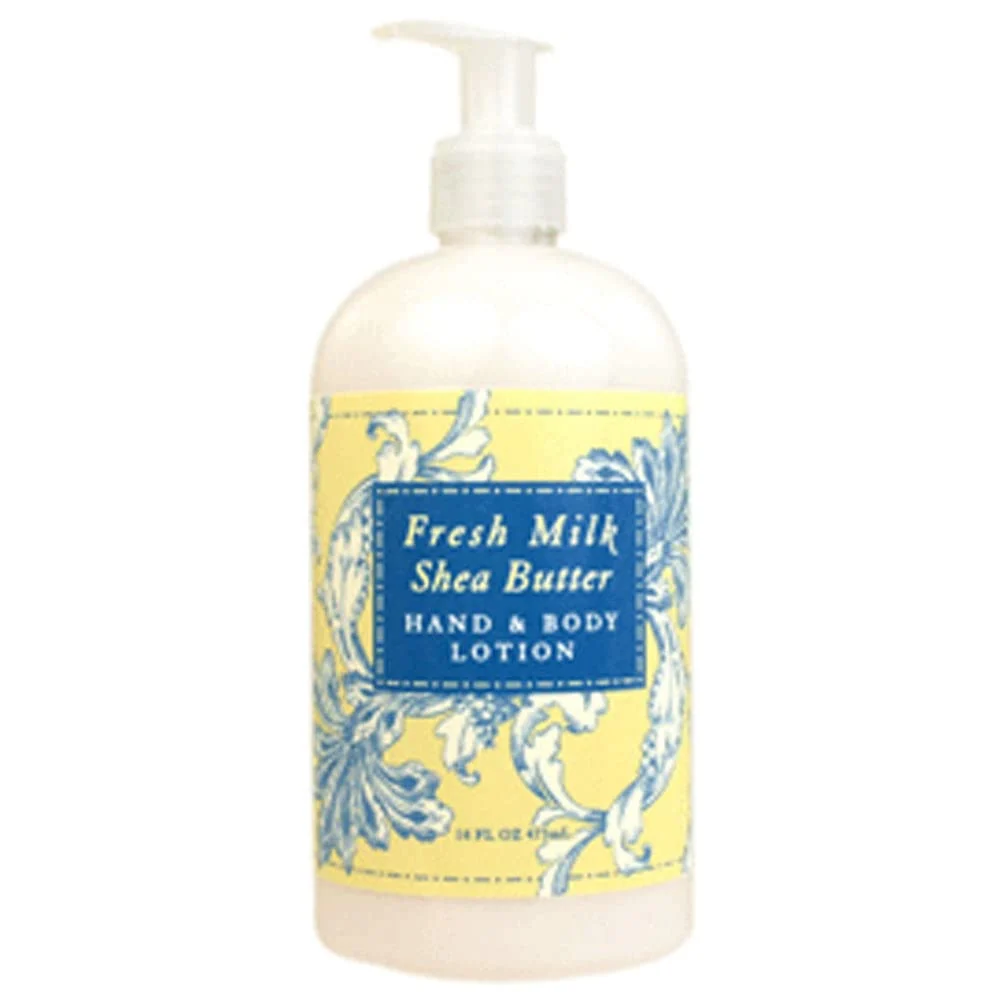 Proven Greenwich Bay Trading Company Hand Body Lotion Fresh Milk Shea Butter 16 Ounce R2X003 Easy-to-Use