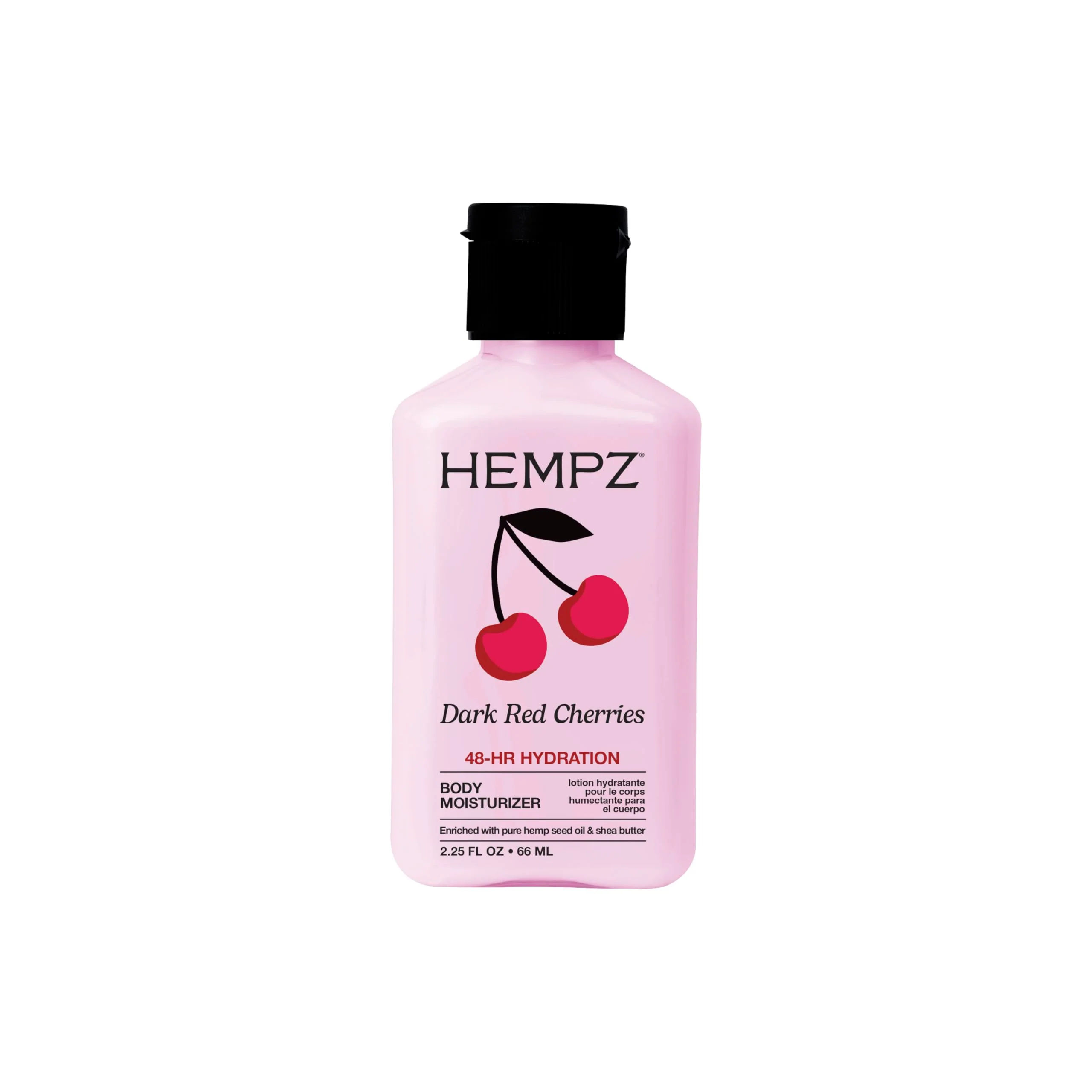 Modern Hempz Mini Cherry Lotion Ultra Hydrating Moisturizer for Body and Hands Dark Red Cherries travel friendly 2.25 oz. Refined