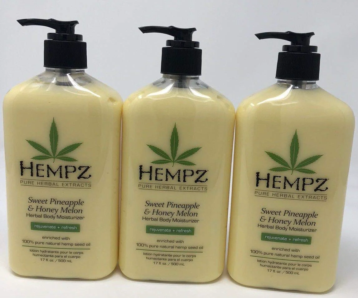 Premium Hempz Sweet Pineapple Honey Melon Lotion 3 Pack 17oz Each High-Performance
