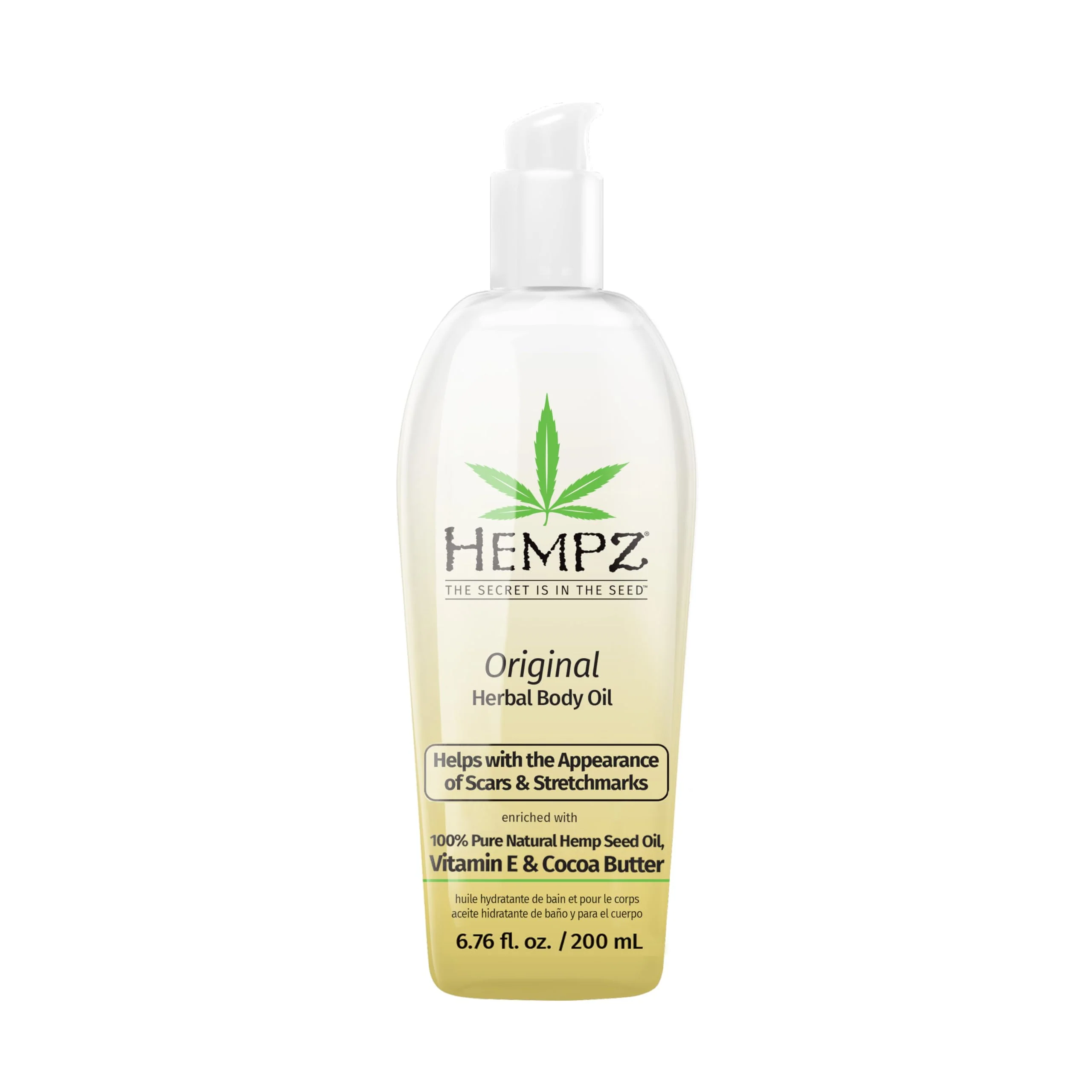 Versatile Hempz Floral Banana Hydrating Body Oil for Scars Stretchmarks - Moisturizing Vitamin Rich Hempseed Formula for Restoring Damaged or Original Design