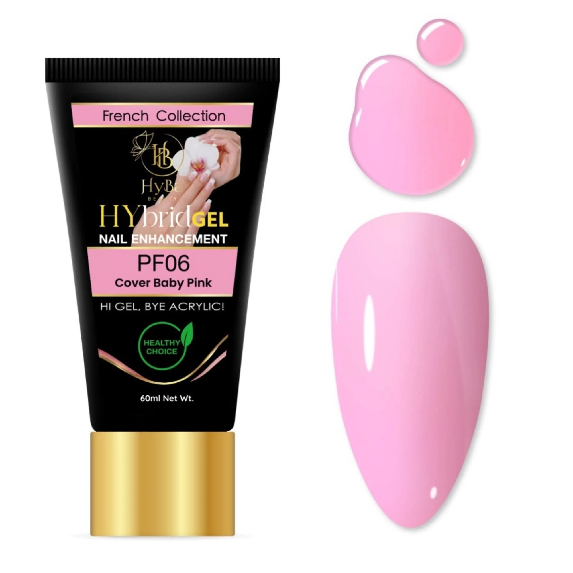 Consistent HyGEL 60ml Hybrid Gel PF06 Cover Baby Pink Recyclable