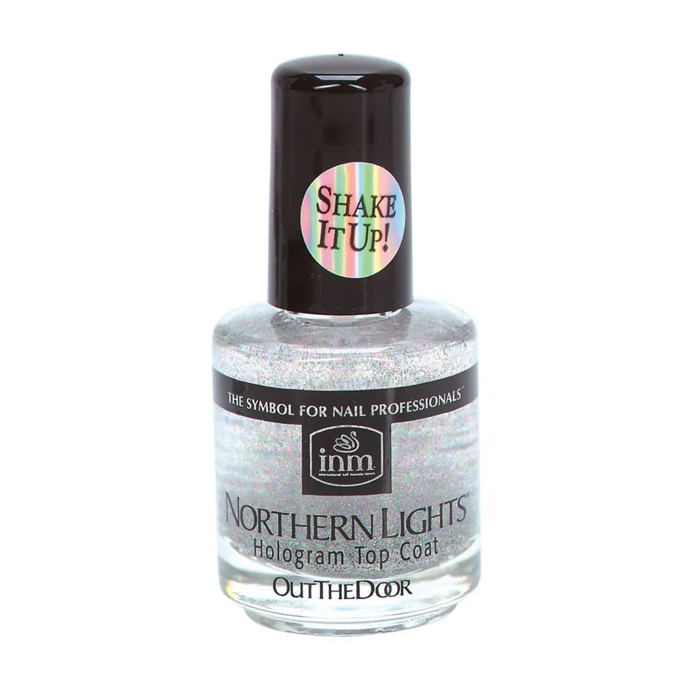 Breathable INM Northern Lights Silver Hologram Top Coat Fast Drying 1 2 Ounce 1-Unit Reliable