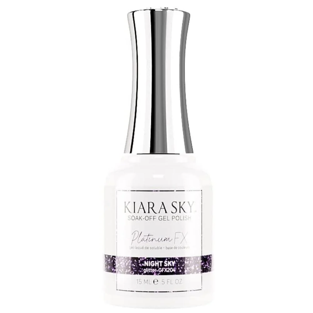 Breathable KIARA SKY LED UV Soak Off Platinum Gel FX Night Sky - One Coat Foil Glitter Healthy