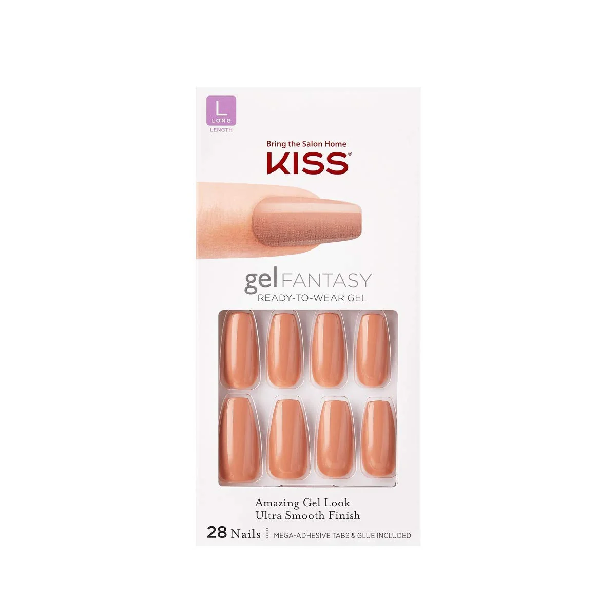 Authentic KISS Gel Fantasy Ready-to-Wear Gel Nails - Here with me Fine