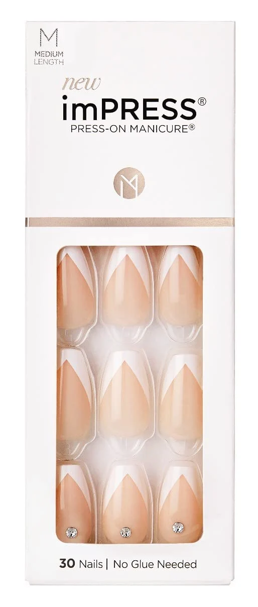 Professional Kiss Impress Press-On-Manicure Kit 30 Count So French Pack of 3 Certified