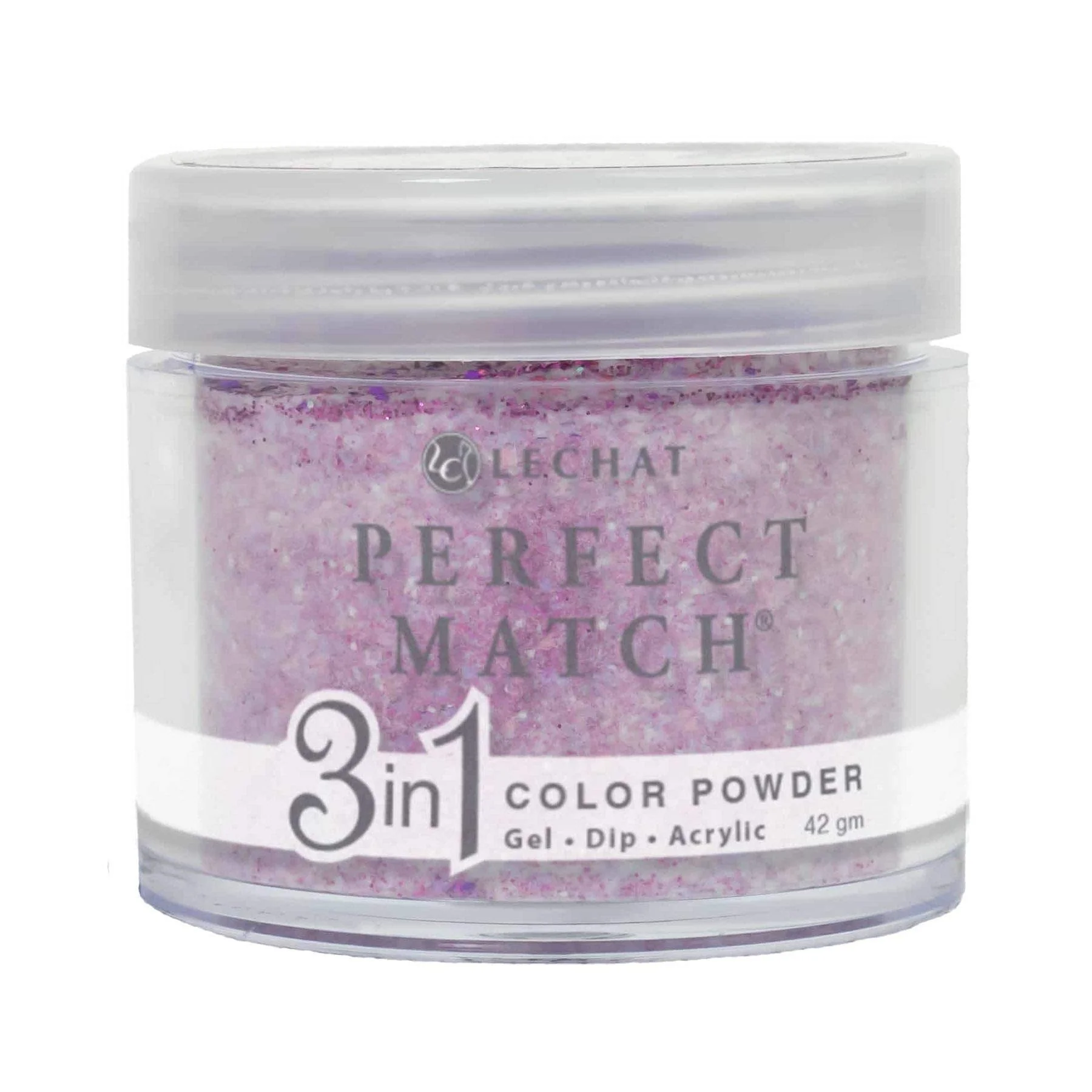 Verified LECHAT Match 3in1 Powder - 40 Days In Rio GlitterPinkPurple 1.48 ounces Casual