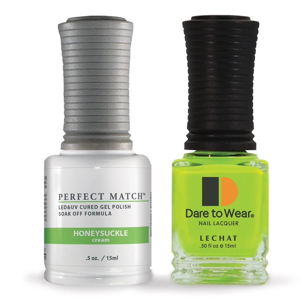 Genuine LeChat Match Gel Polish Honeysuckle 0.5 Fl Oz Model PMS98 Green