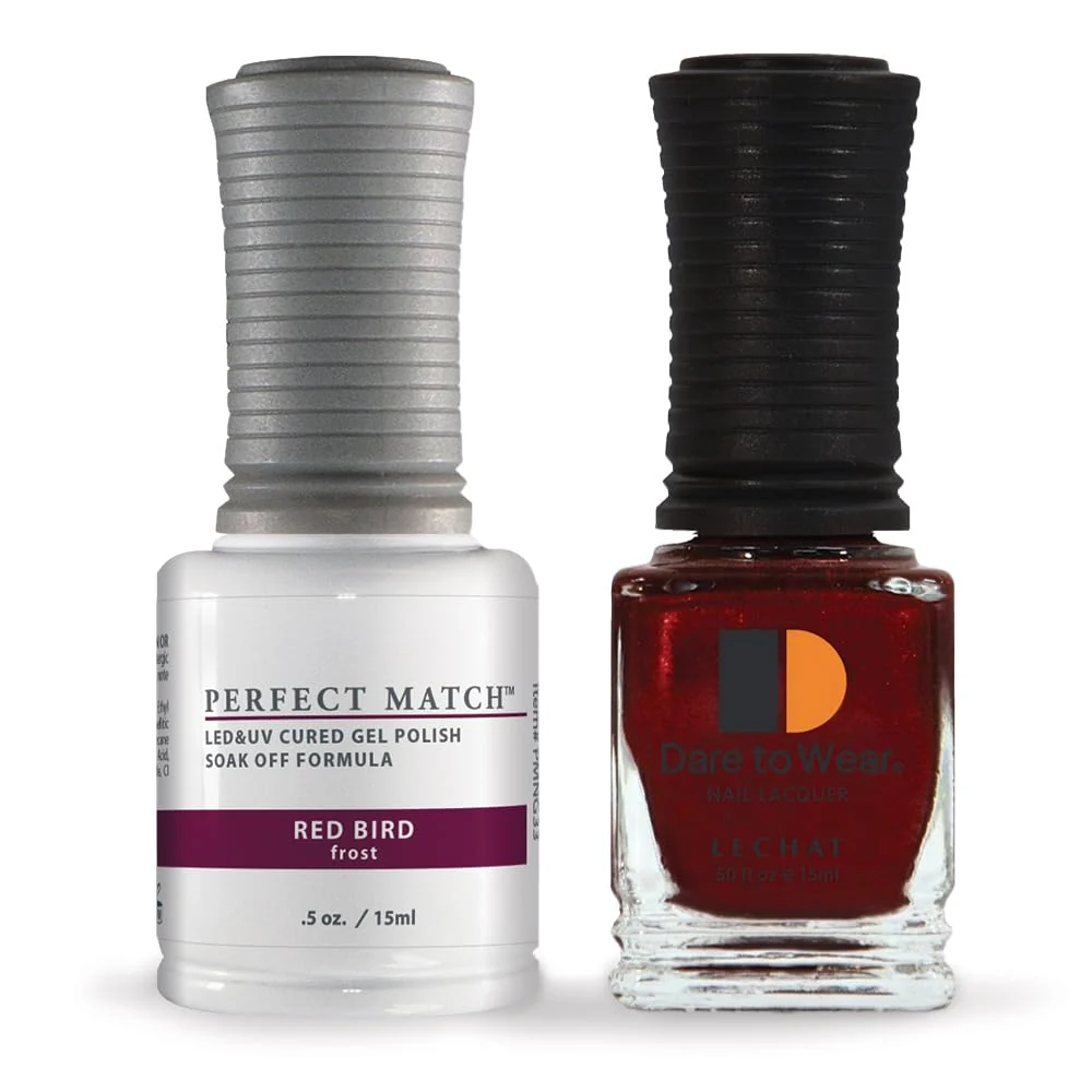 Artisan LeChat Match Gel Polish Red Bird 0.5 Fl Oz PMS33 Optimized
