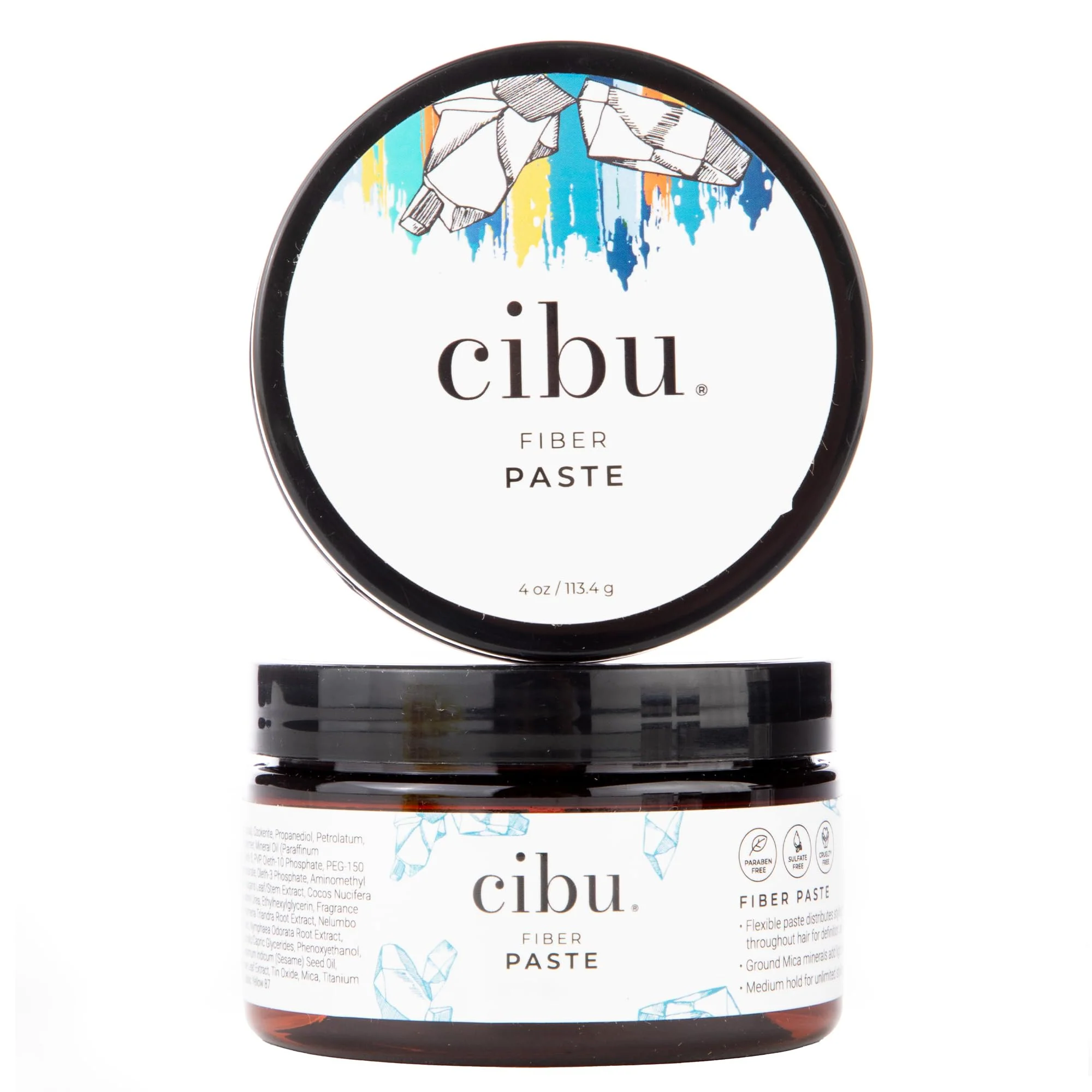 Contemporary CIBU Fiber Paste - Nutrient Rich Hair Styling Paste for Men and Women - Versatile Volumizing and Fibre Rich - 4oz Enhanced
