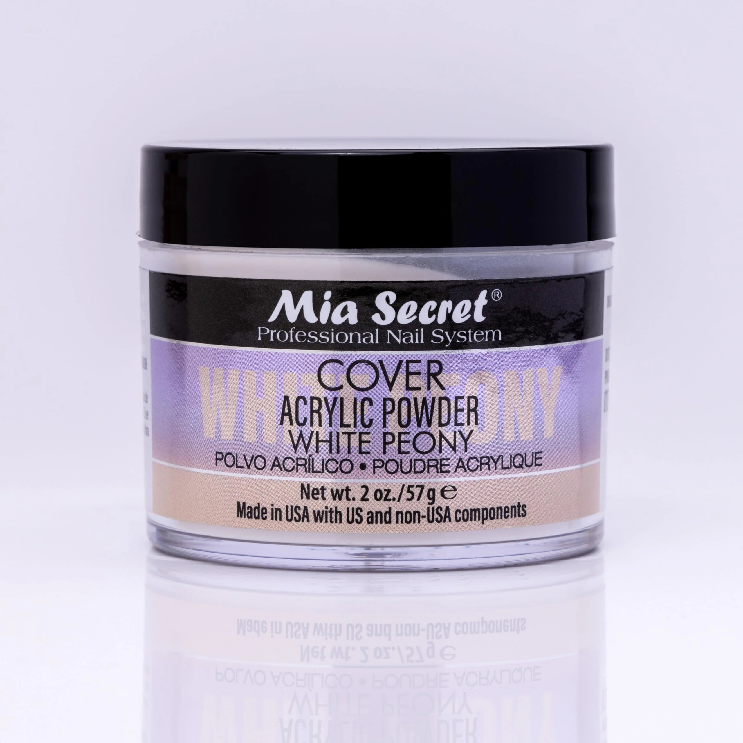 High-Quality Cover White Peony Acrylic Powder Mia Secret 2 oz. Relaxed