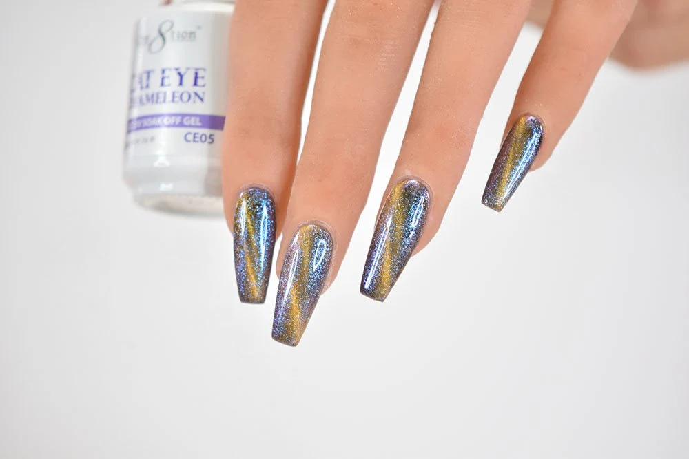 Convenient Cre8tion Cat Eye Chameleon LED UV Soak Off Gel Polish 0.5 oz CE05 Premium
