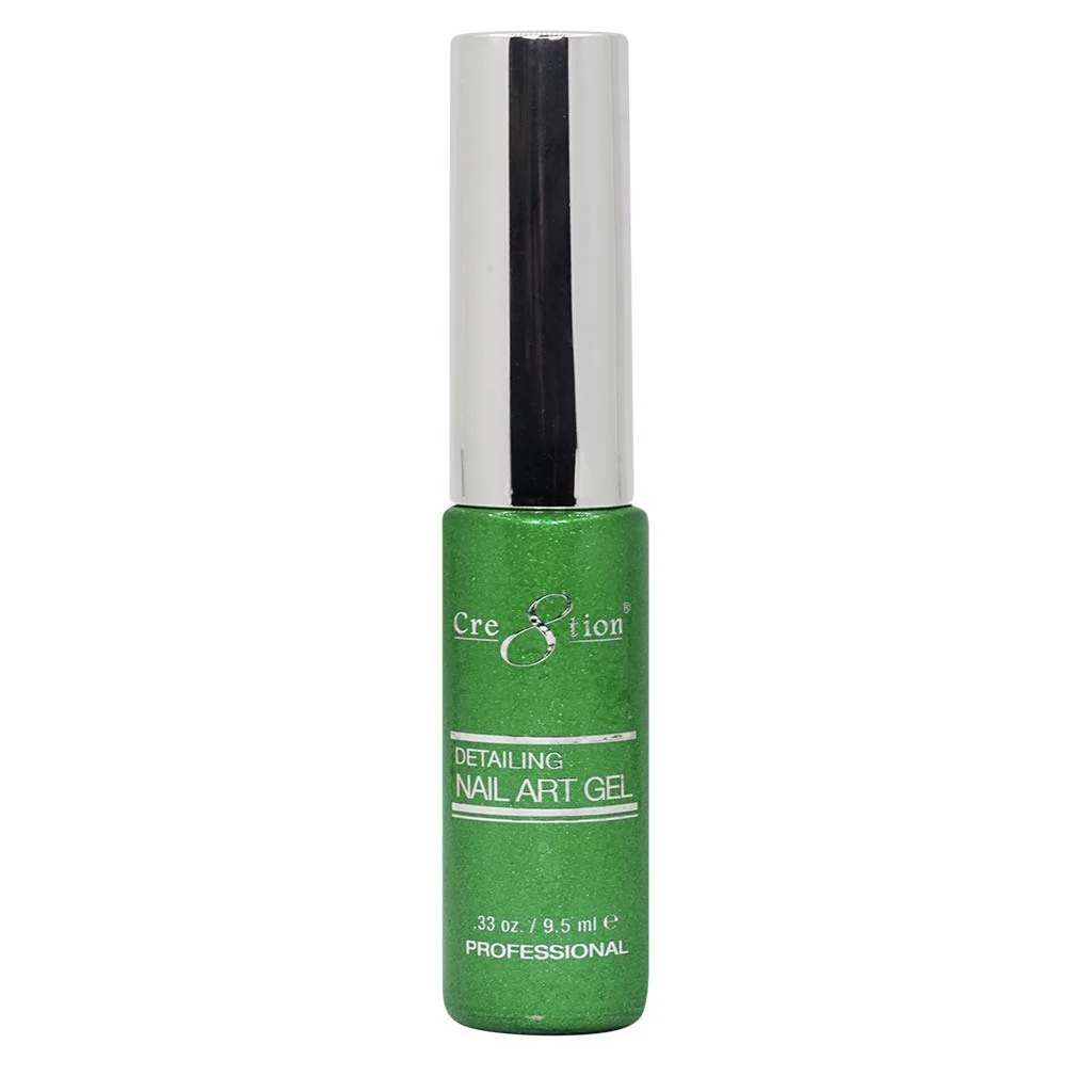 Versatile Cre8tion Detailing Nail Art Gel Striper 29 Green Glitter Expertly Made