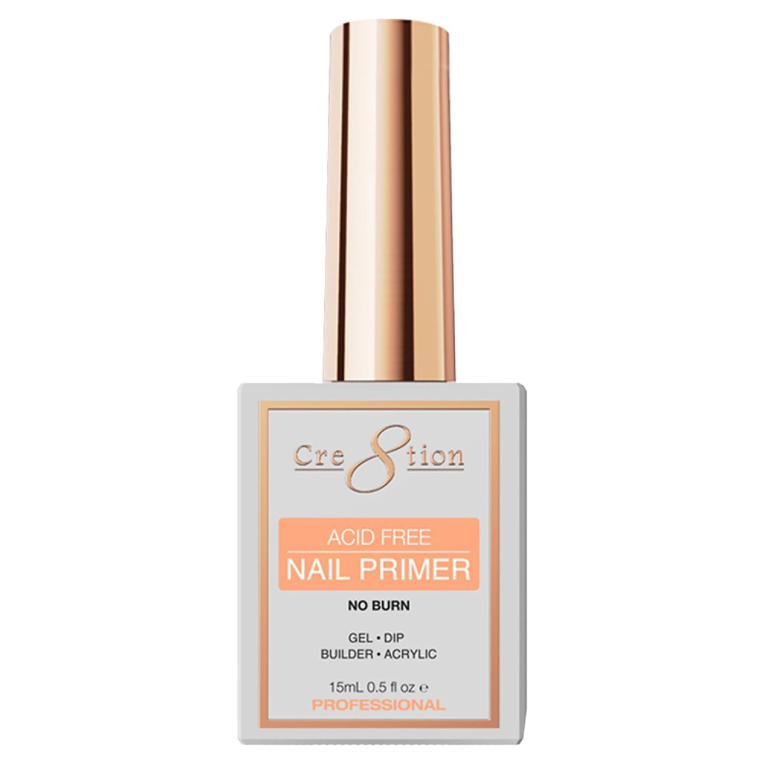 Smooth Cre8tion No Burn Nail Primer Non-Acidic Nail Prep Bonding Formula for Enhanced Adhesion and Durability 0.5 Fl Oz Next-Generation