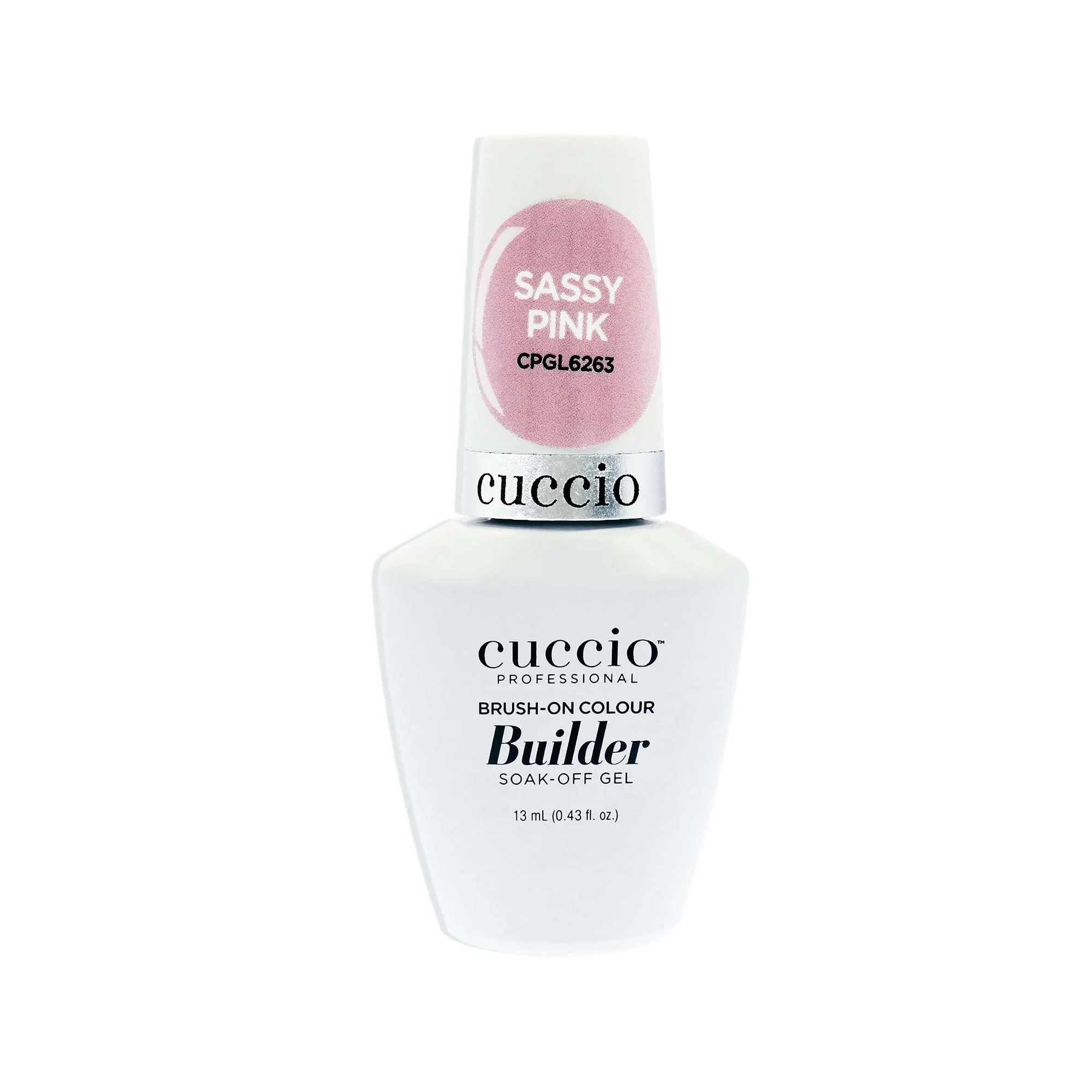 Modern Cuccio Brush-On Colour Builder Soak Off Gel - Sassy Pink by Cuccio Pro for Women - 0.43 oz Nail Polish Premium