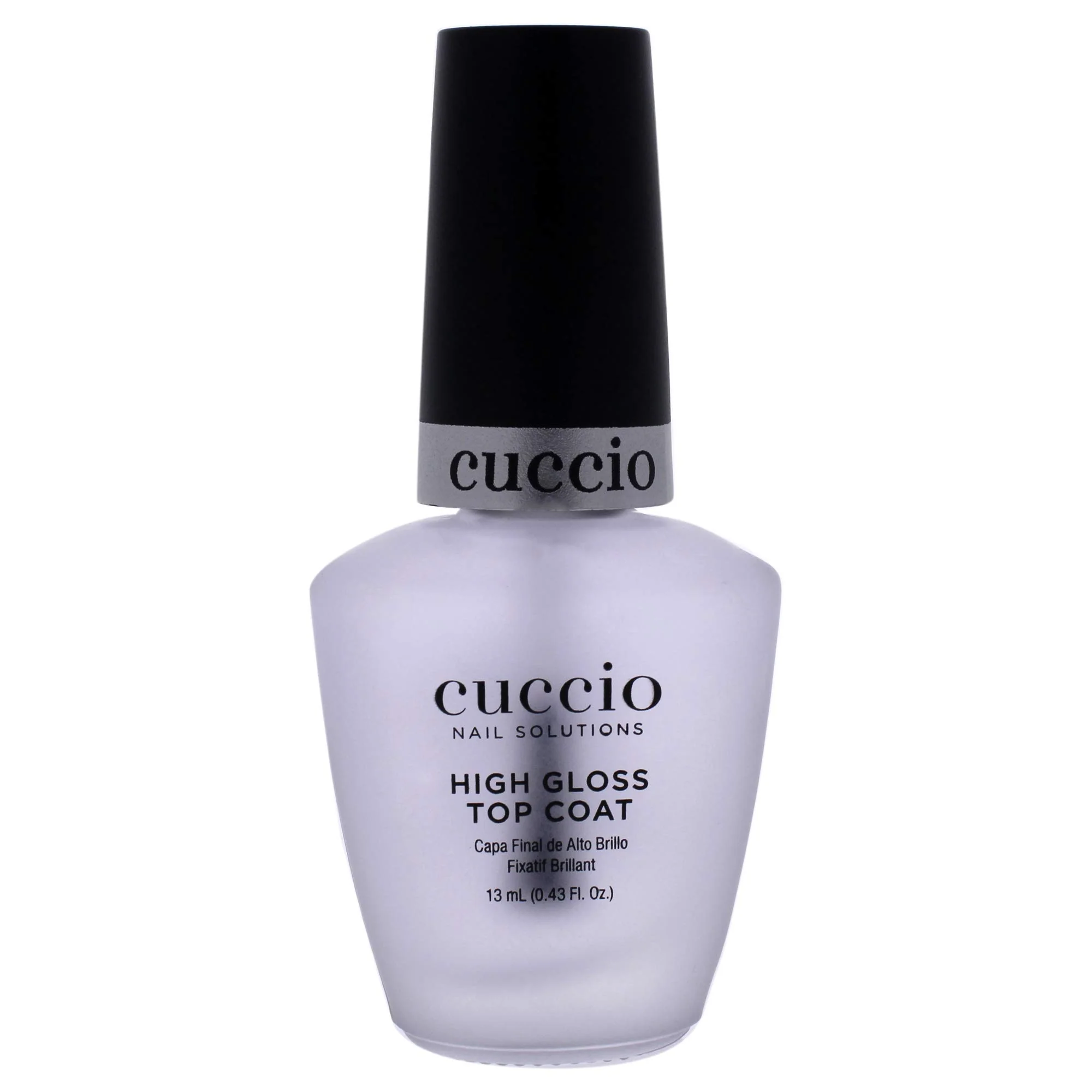 Advanced Cuccio Colour High Gloss Nail Top Coat - Developed With UV Absorbers To Help Protect The Nail Colour - Flexible Chip Resistant Protective Coating Consistent