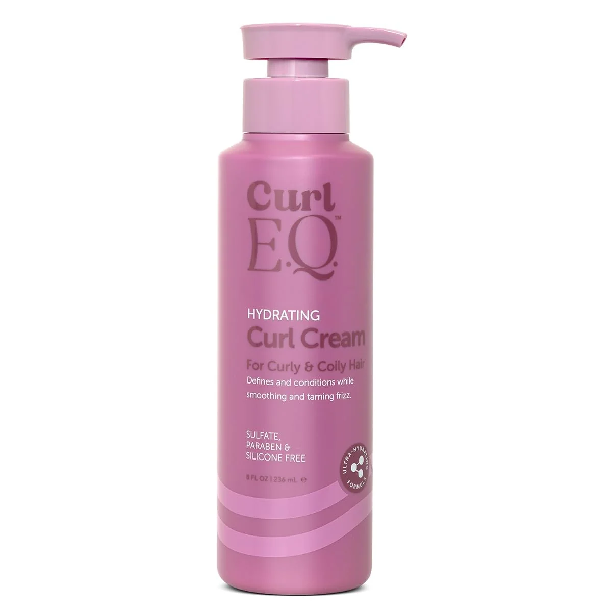 Premium Curl E.Q. Hydrating Curl Cream for Curly Coily Hair with Coconut Oil Sulfate Paraben Silicone 8 fl oz Selected
