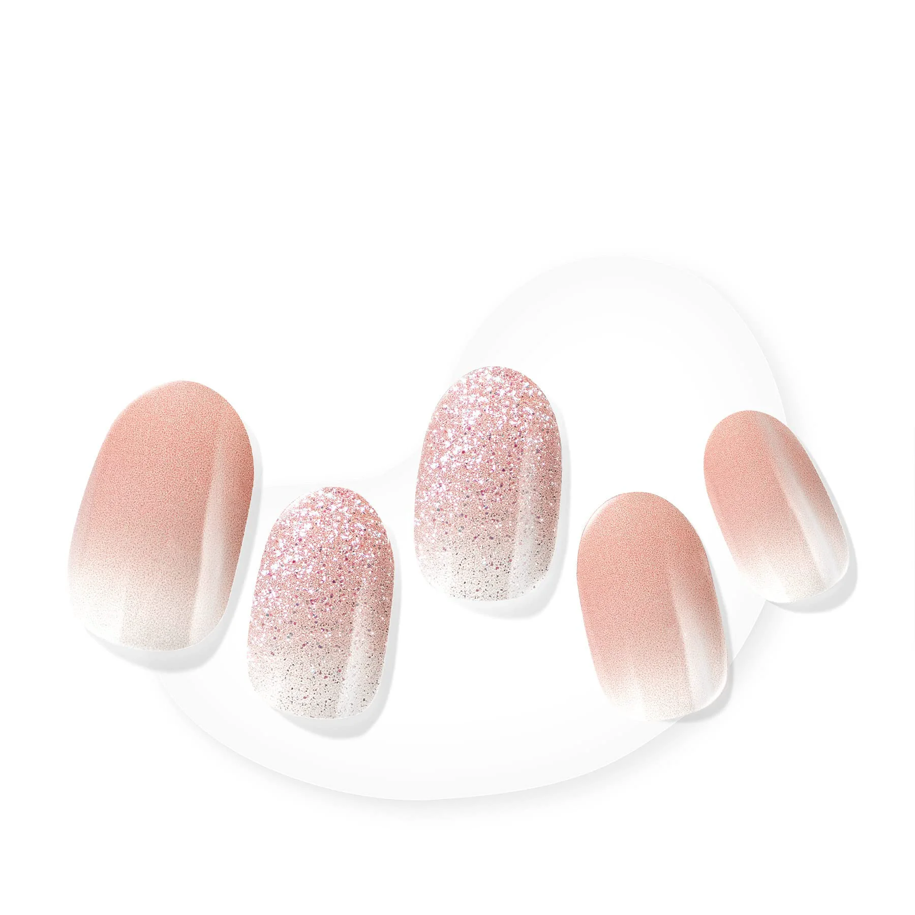Fashionable Dashing Diva Glaze Nail Strips - Velvet Blush Long Lasting Chip Resistant Semi-Cured Gel Nails 34 Salon Quality Nude Ombre Set Prestigious