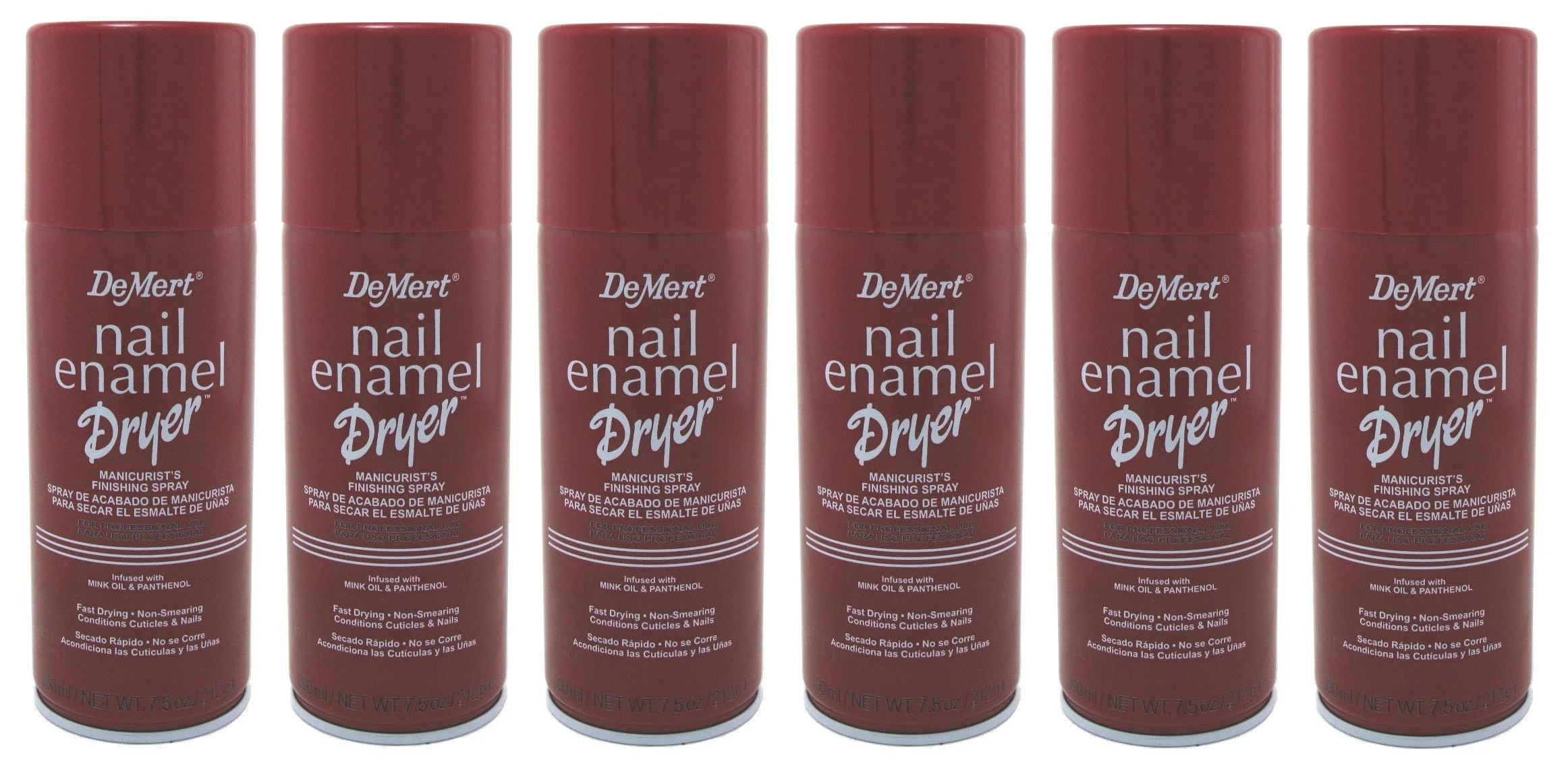 Powerful Demert Nail Enamel Dryer Spray 7.5 Ounce Pack of 6 Modern