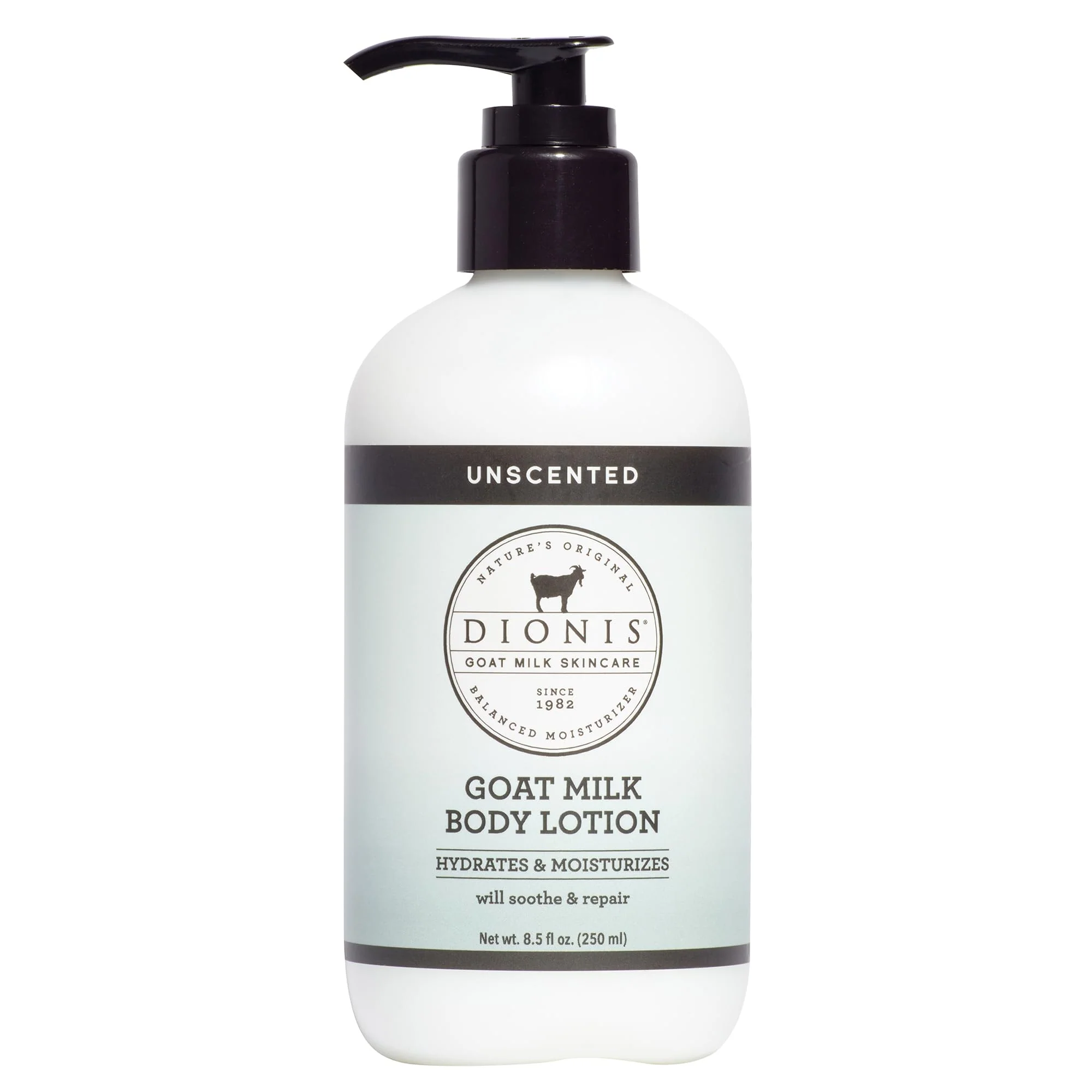 Comfortable Dionis Goat Milk Lotion - Moisturizing Body Lotion for Dry Skin Sensitive Skin Safe Lightweight Non-Greasy Formula Lotion Pump - Unscented 8.5 oz Luxury