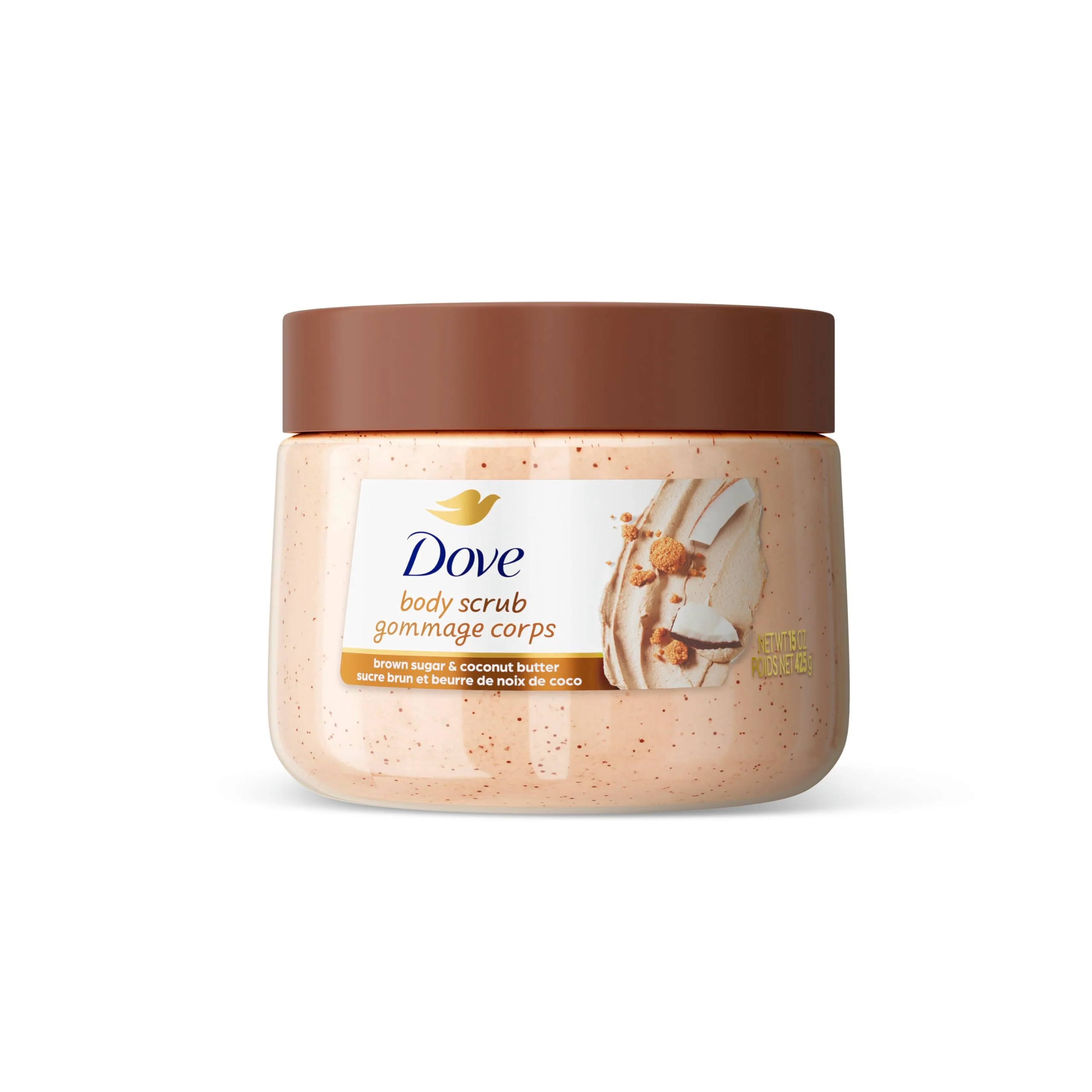 Healthy Dove Brown Sugar and Coconut Butter Body Scrub Exfoliates and Deeply Nourishes for Smooth Radiant Skin 15 oz Innovative