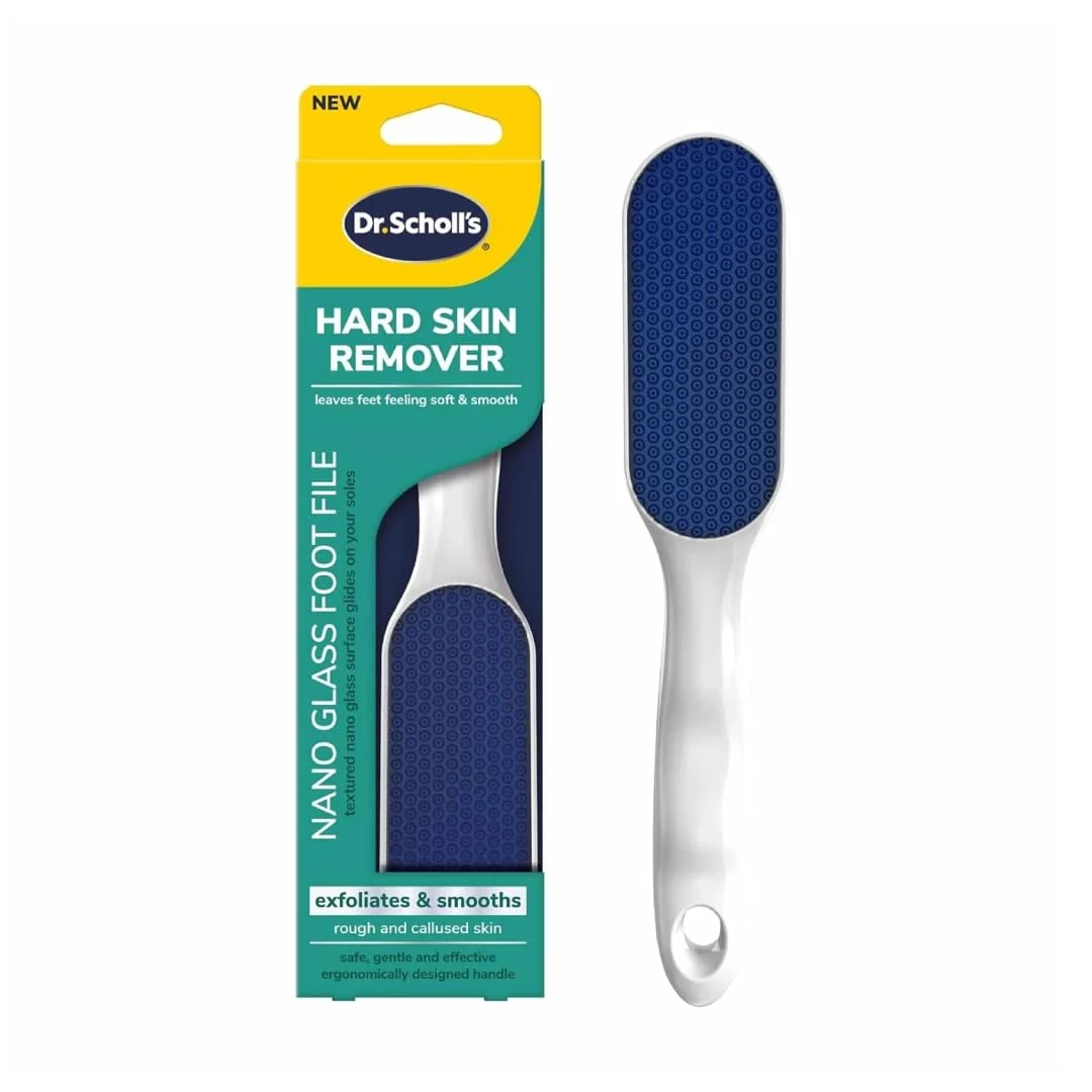 Original Design Dr. Scholl's Hard Skin Remover Nano Glass Foot File - Foot Callus Remover Durable Foot Scrubber Dead Skin Remover Hygienic Pedicure Tool Long Selected