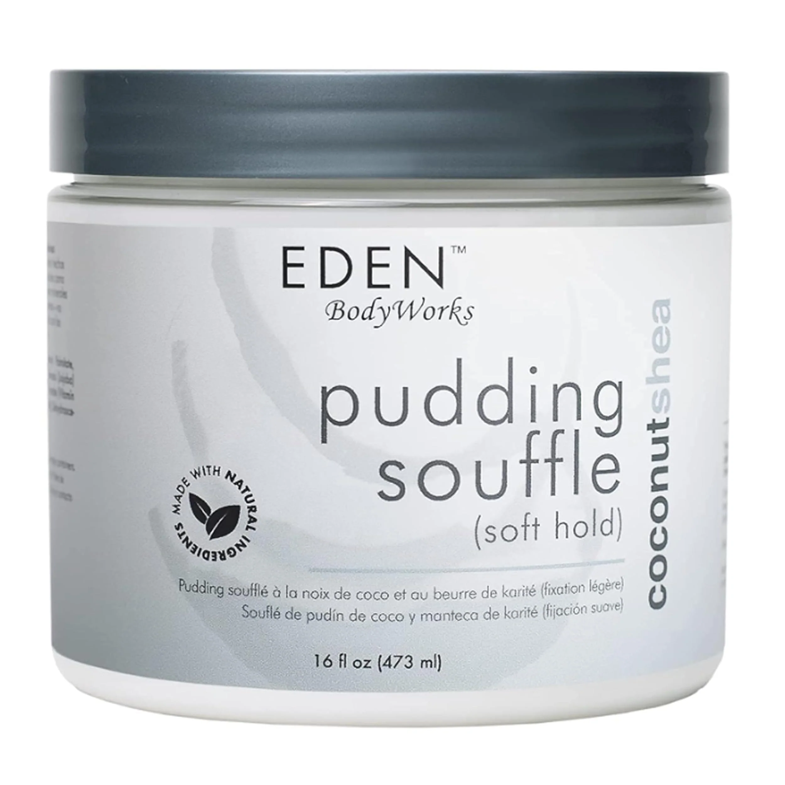 Refined EDEN BodyWorks Coconut Shea Pudding Soufflé Curl Cream for Curly Hair Products Styling Cream for Soft Curls Hair Products 16 oz Smart
