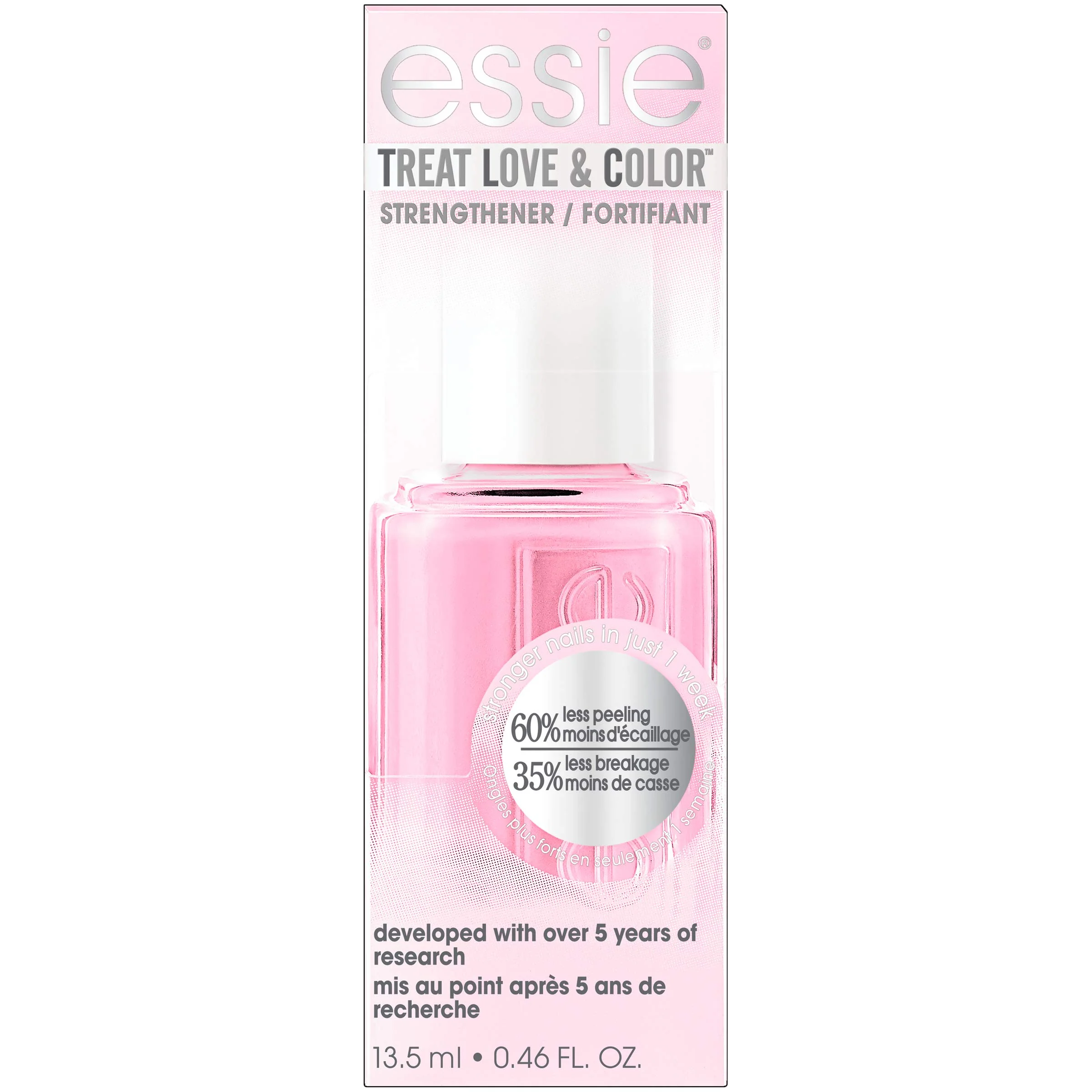 Premium essie Treat Love Color Nail Polish For Normal to Dry Brittle Nails Power Punch Pink 0.46 fl. oz. Responsible