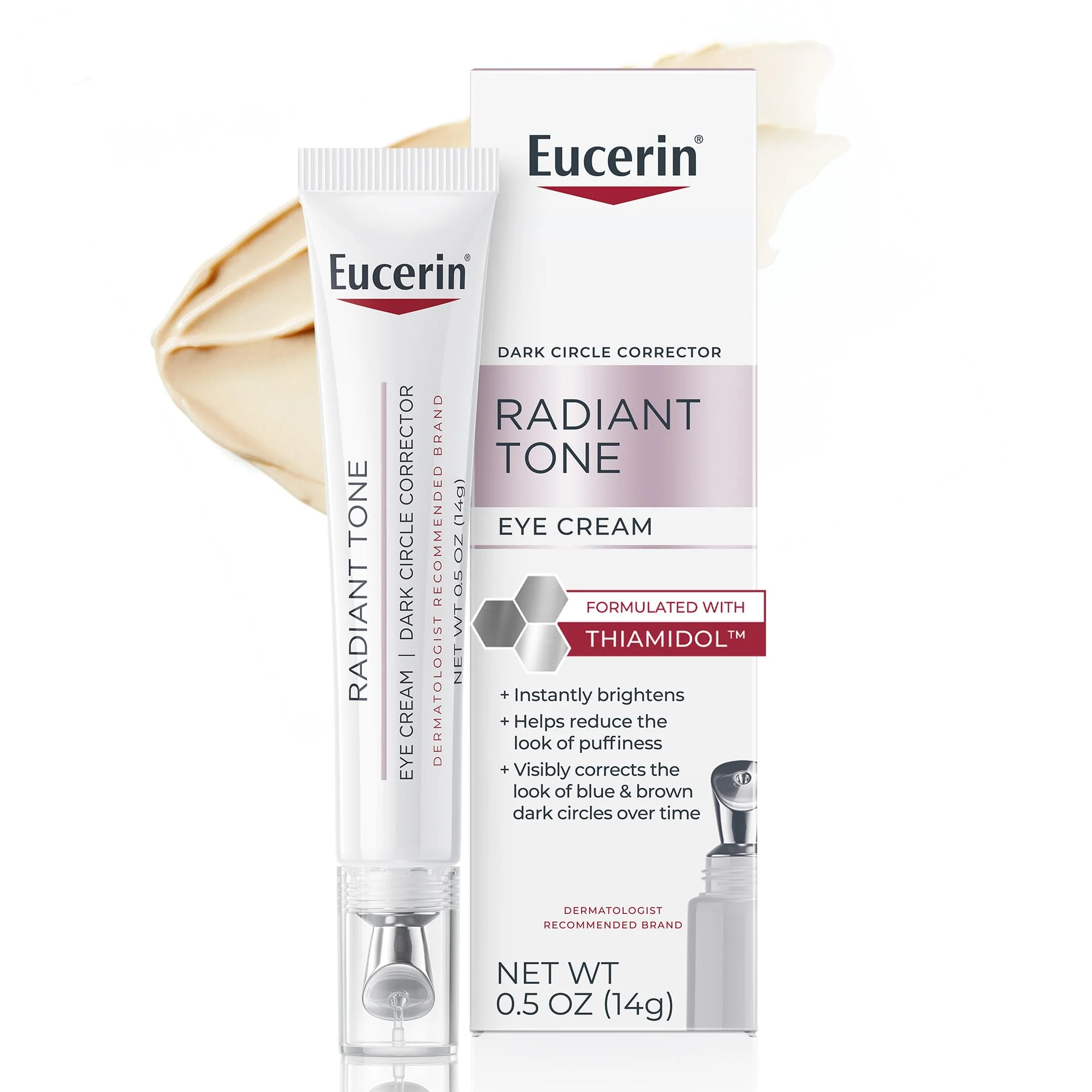 Superior Eucerin Radiant Tone Eye Cream Dark Circle Corrector Eye Brightening Cream with Thiamidol and Hyaluronic Acid Helps Reduce the Look of Eye Solid