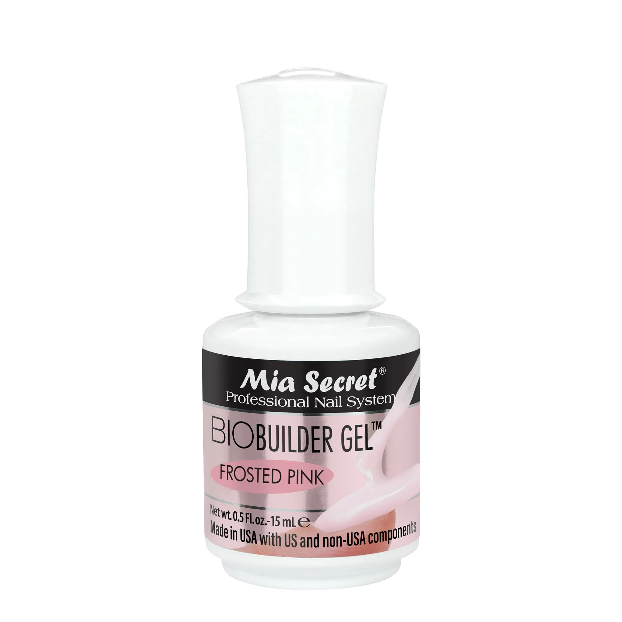 Soft Frosted Pink BioBuilder Gel - Structuring Gel in a bottle for nail extensions by Mia Secret Stylish