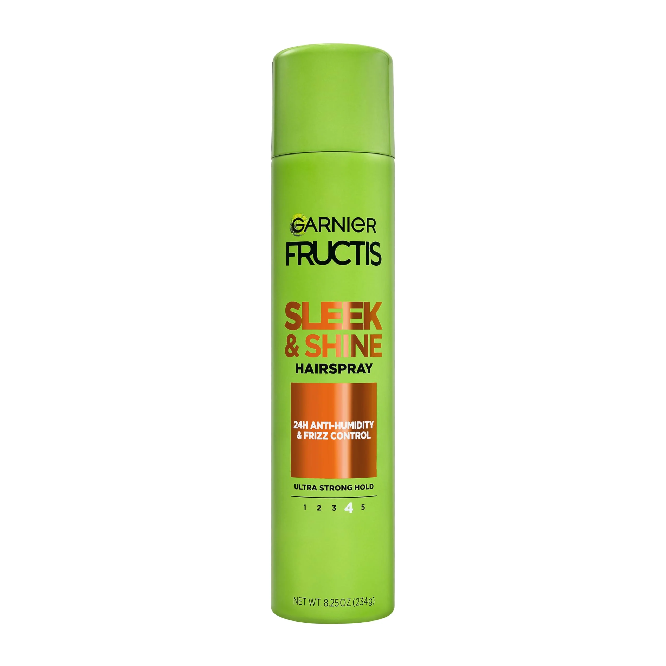 Natural Garnier Fructis Sleek Shine Hairspray Provides 24-Hour Anti-Humidity and Frizz Control Extra Strong Hold Infused with Bamboo Extract Prestigious