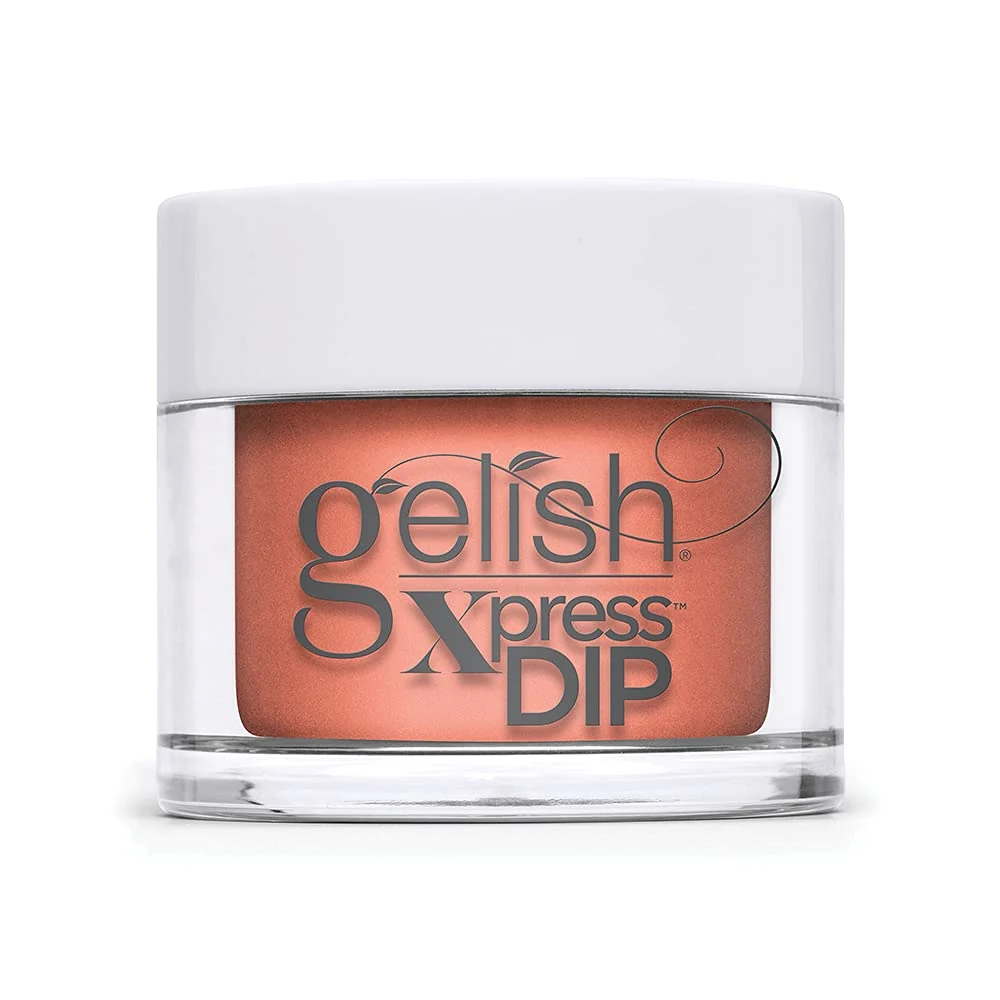 Premium Material Gelish Feel the Vibes Collection Xpress Dip N Brush Powder Nail Manicure - Orange Crush Blush 1.5 oz Long-Lasting