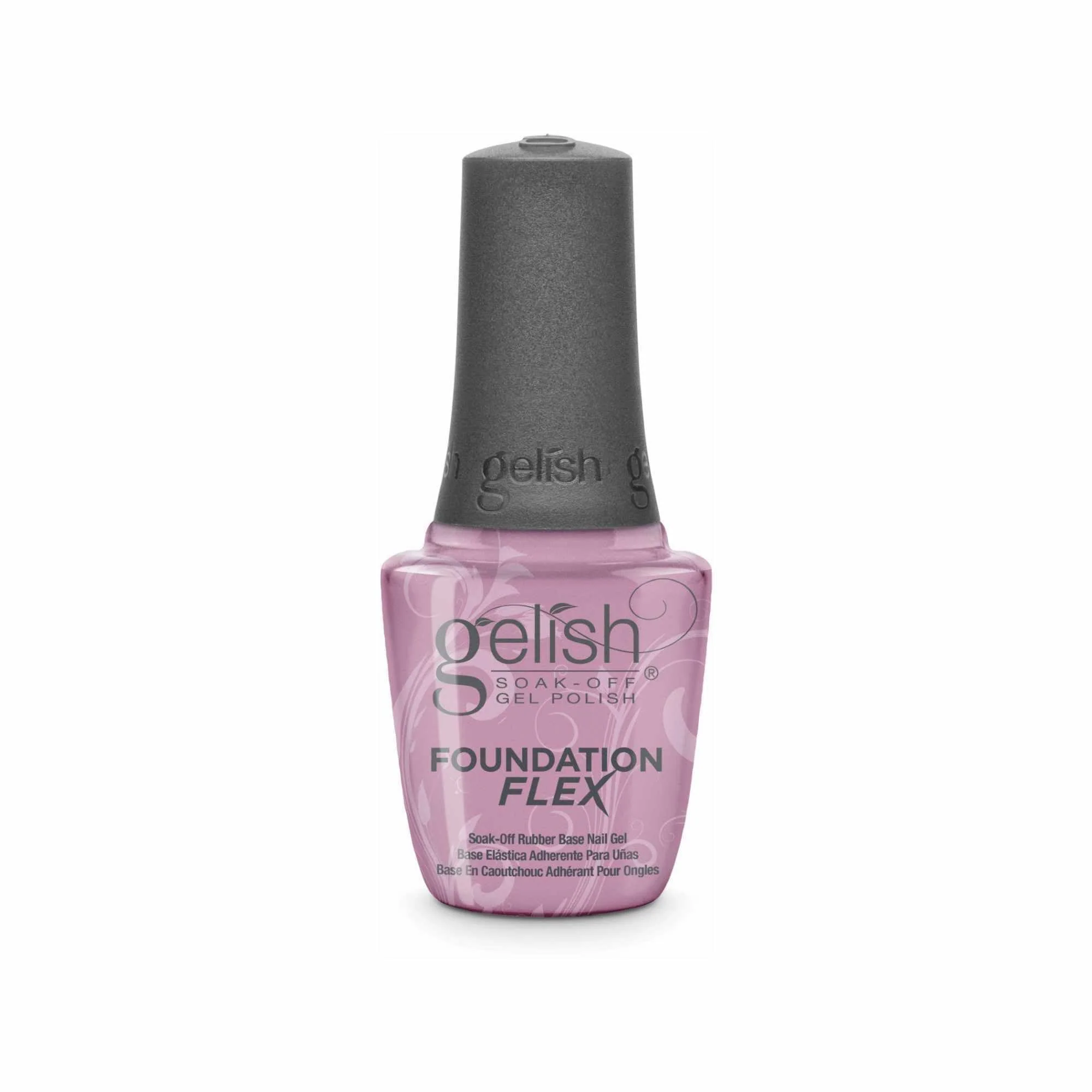 Luxury Gelish Foundation Flex UV LED Soak-Off Rubber Base Gel Nail - Light Pink 15mL Smooth