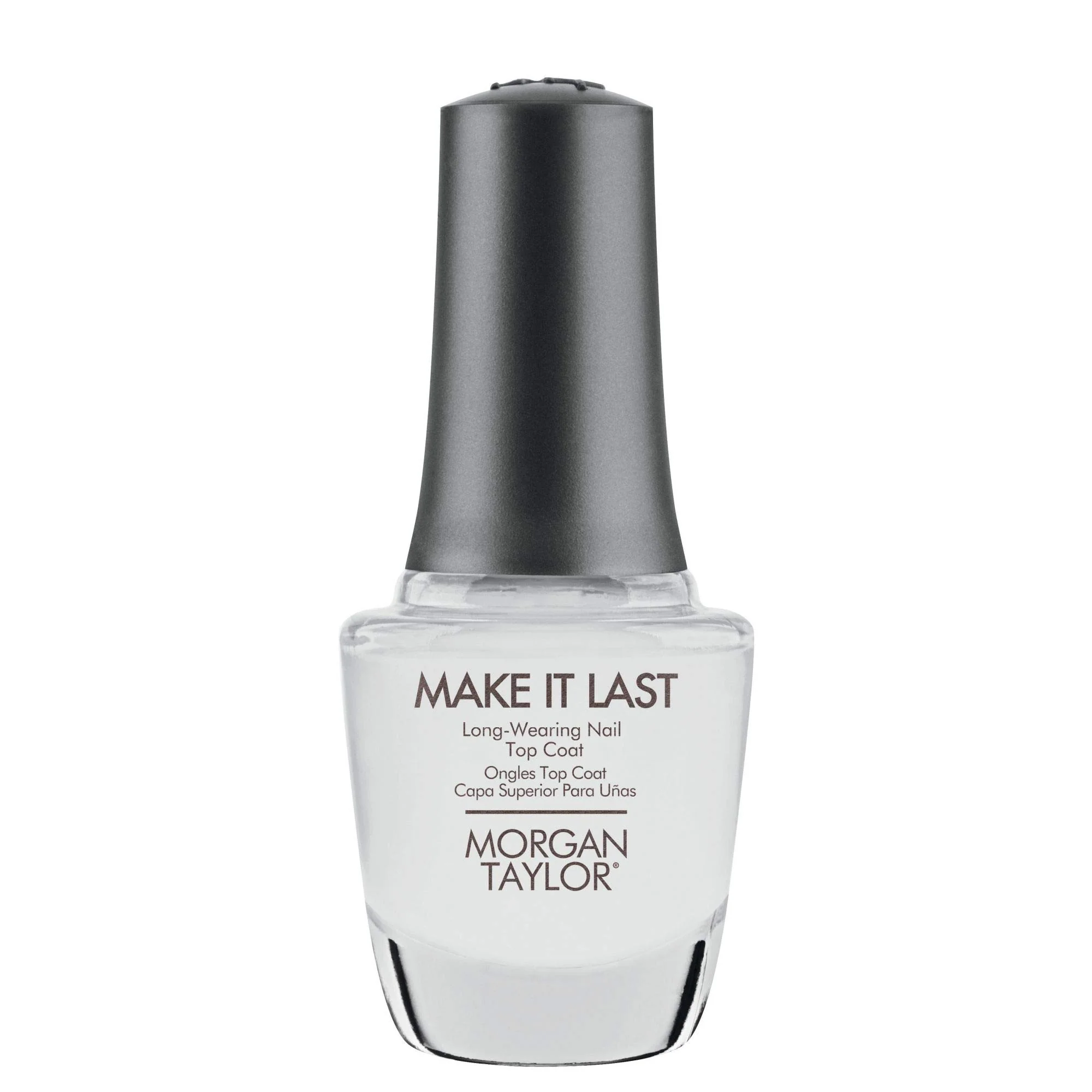 Authentic Morgan Taylor Make It Last Long Wear Top Coat - Ultra-Longwearing Nail Top Coat for Chip-Resistant Mirror-Like Shine Nail Protection High-Grade