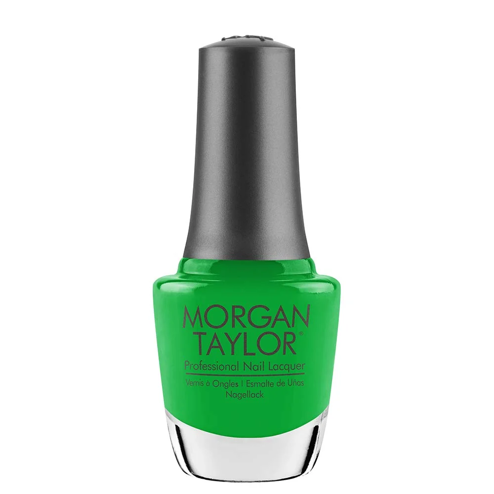 Lightweight Morgan Taylor Nail Lacquer Go For The Glow Lime Green Professional Lacquer Vibrant Chip-Resistant Fast-Drying Long-Lasting High-Shine High-Performance