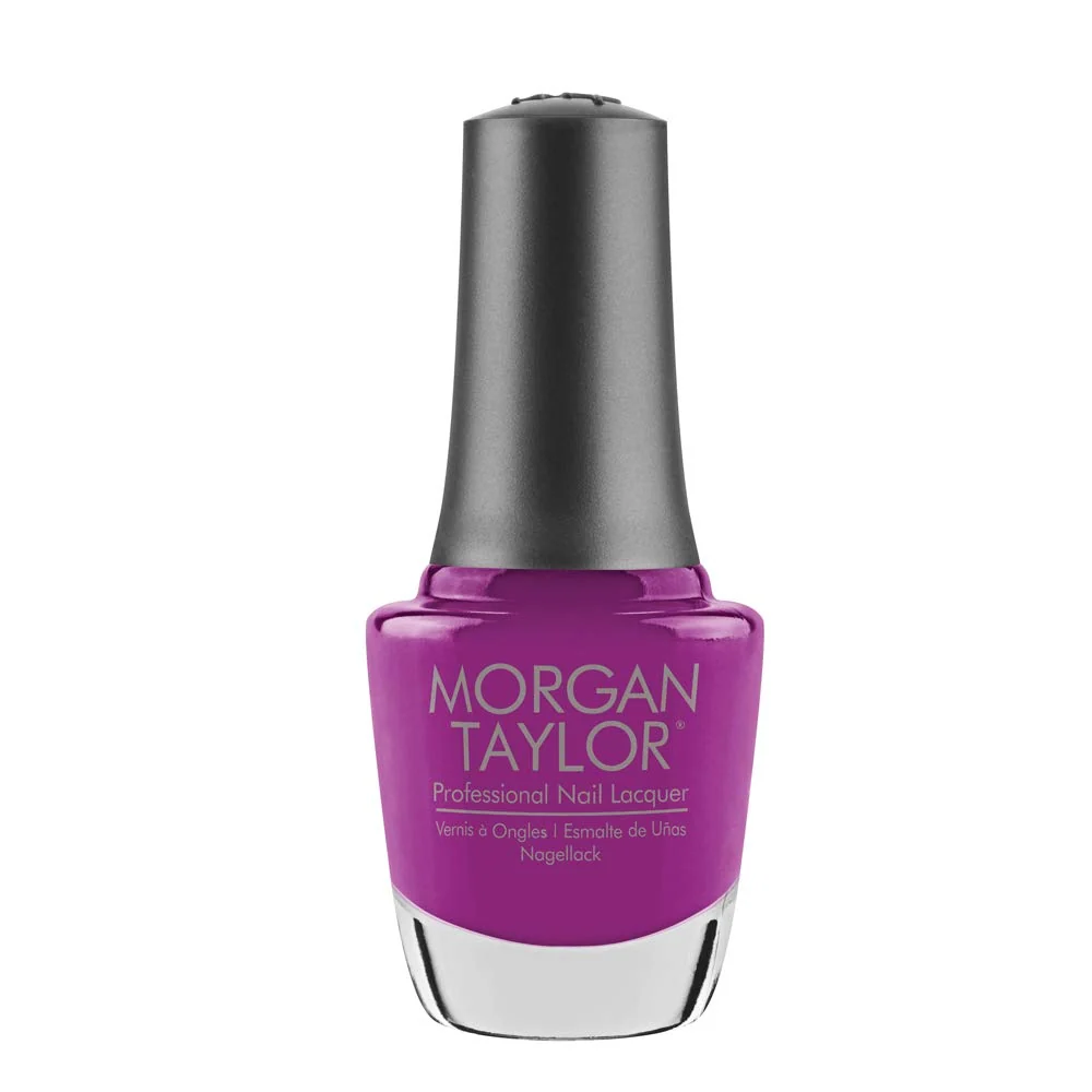 Original Morgan Taylor Nail Lacquer Tahiti Hottie Purple Professional Lacquer Vibrant Chip-Resistant Fast-Drying Long-Lasting High-Shine Soft