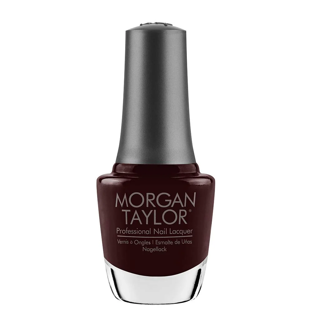 High-Grade Morgan Taylor Nail Polish Black Cherry Berry Dark Red Professional Lacquer Vibrant Chip-Resistant Fast-Drying Long-Lasting High-Shine Genuine