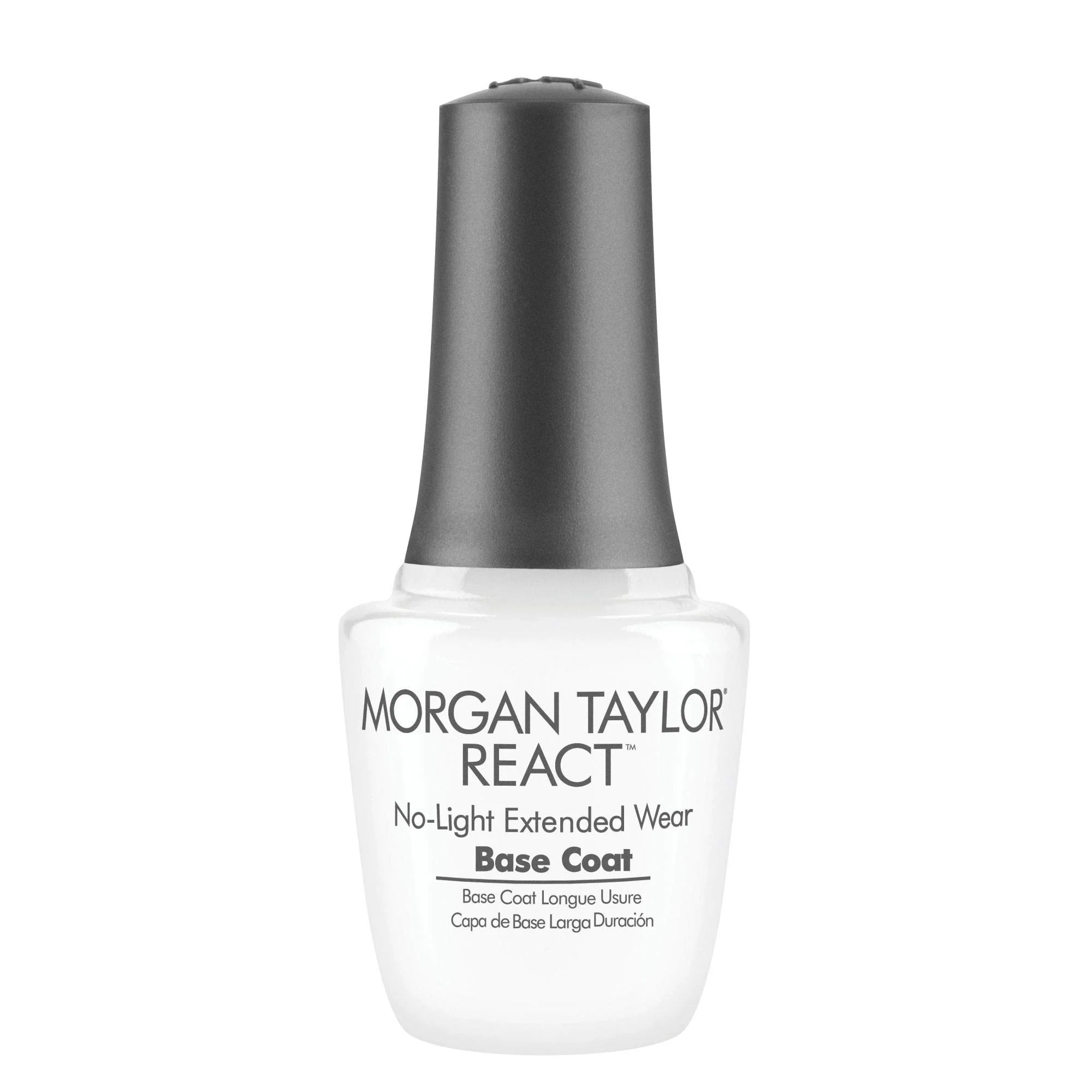 Enhanced Morgan Taylor REACT Base Coat - Gelish Infused Technology for Up to 10 Days of Wear No LED Light Needed Easy Soak- Removal Professional Nail Fashionable