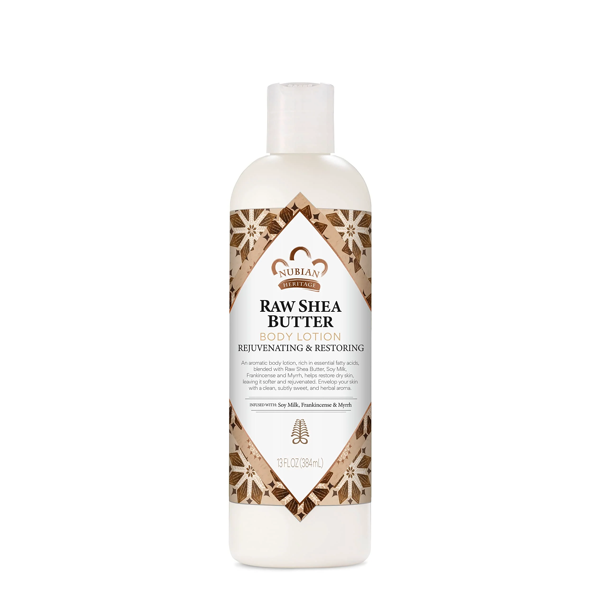 High-End Nubian Heritage Body Lotion Raw Shea Butter for Dry Skin Paraben Body Lotion 13 oz Superior