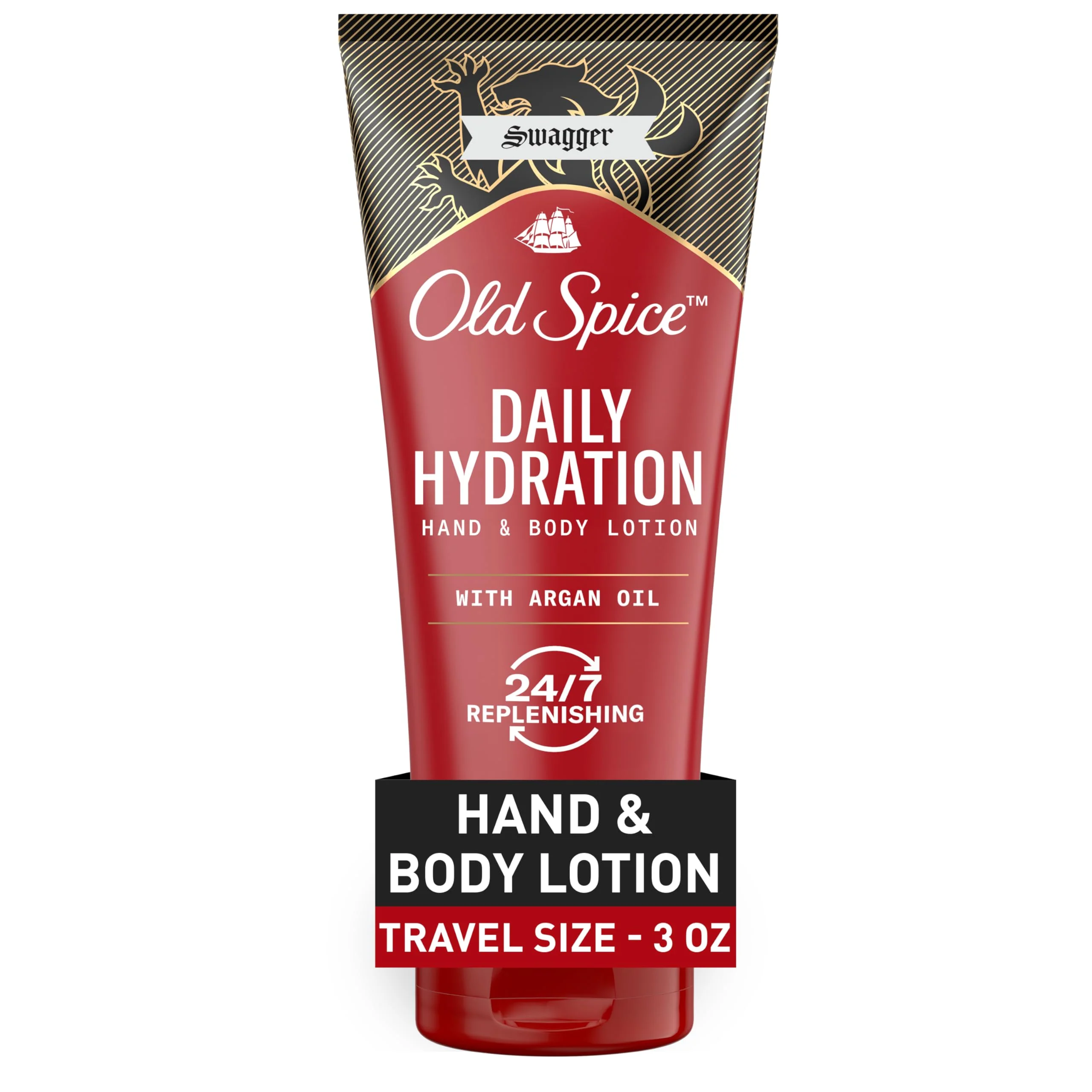 Innovative Old Spice Body Lotion for all skin types Travel Size 24 7 Lightweight Moisturization with Scent for Face Hand and Body Swagger Scent Minimalist