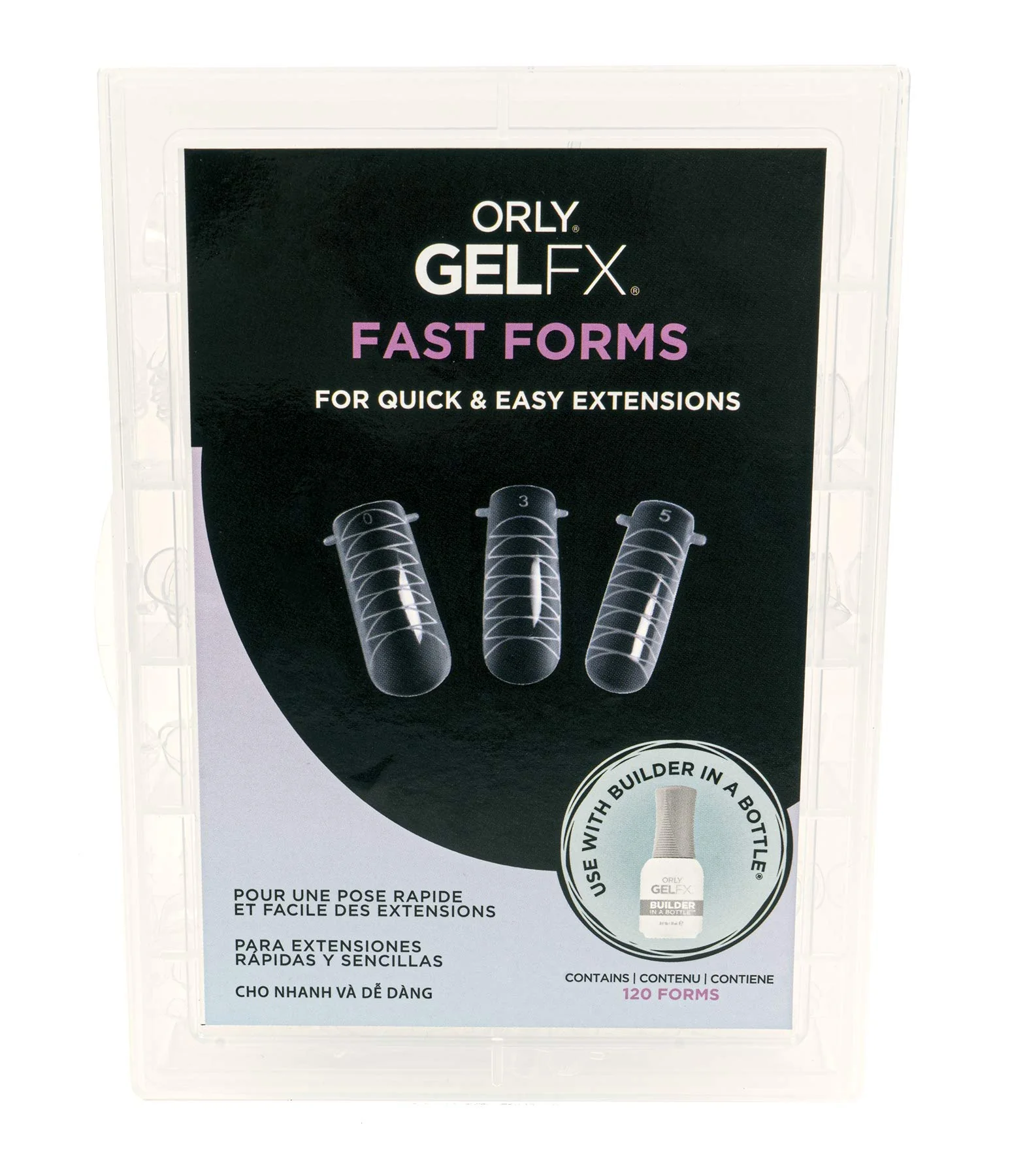 Environmentally Friendly ORLY GelFX Fast Forms 120 pc kit Quick and Easy Nail Extensions with Fast Forms Pair with ORLY Builder Gel Eco-Friendly