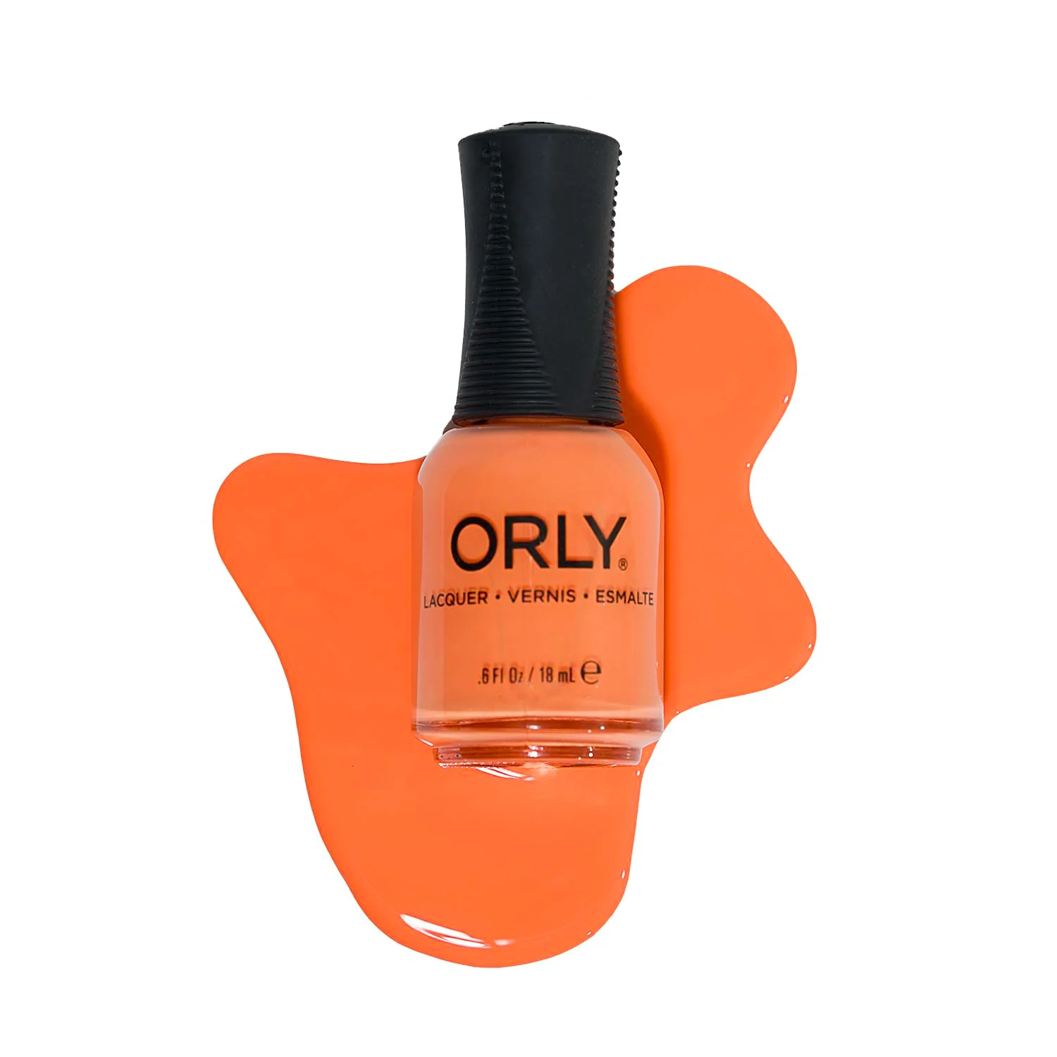 Casual Orly Nail Polish Cowabunga Limited Edited 1980s Collection Neon Orange Creme Long-Wearing Quick Drying Chip Resistant Formula Salon-Like Detailed