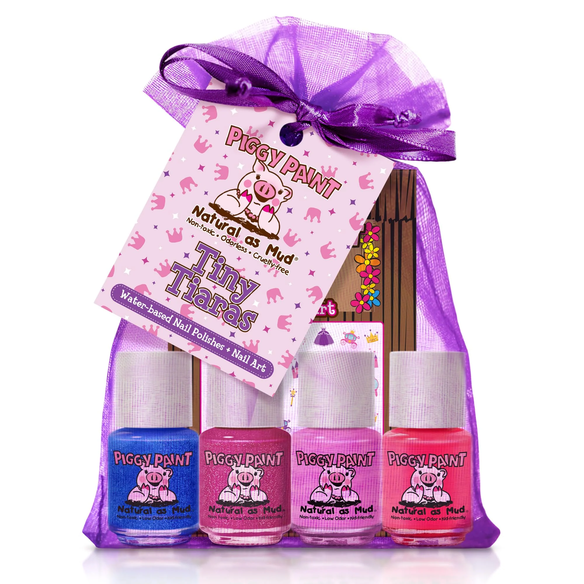 Environmentally Friendly Piggy Paint Nail Polish - Non-Toxic Polish for Little Girls Toddlers Kids Water Based Formula Safe Cruelty Vegan Natural Durable Superior
