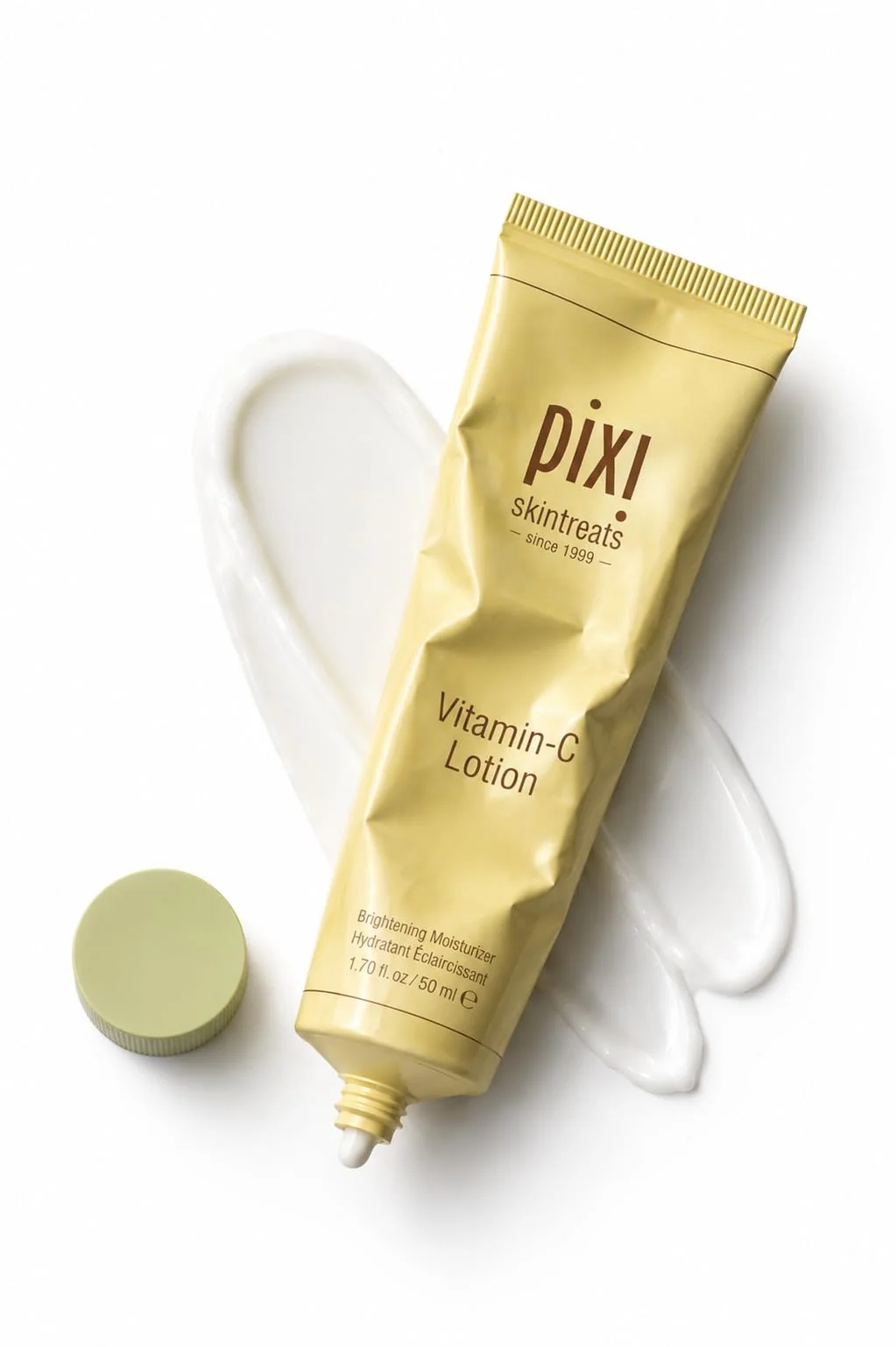 Innovative Pixi Beauty Vitamin-C Lotion 50ml Brighten And Improve Skin Tone Daily Moisturizer With Orange Grapefruit and Olive Oil Rich Hydration 1.7 Clean