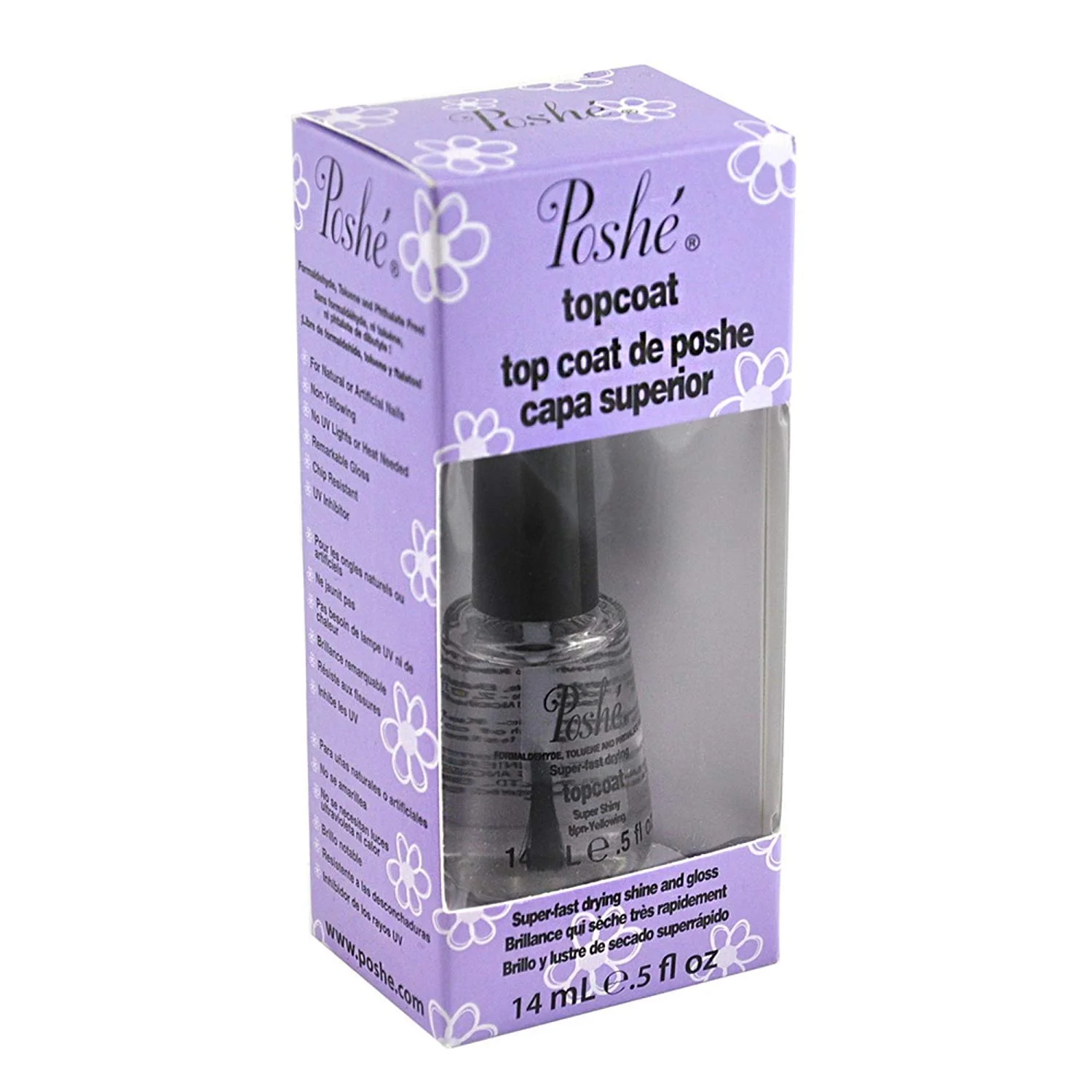 Functional Poshe Super Fast Drying Top Coat 0.5 Fluid Ounce Crafted